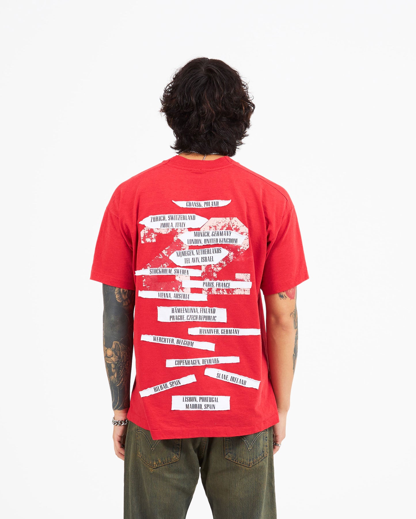 1of1 Patchwork T Shirt Fly Navy Red