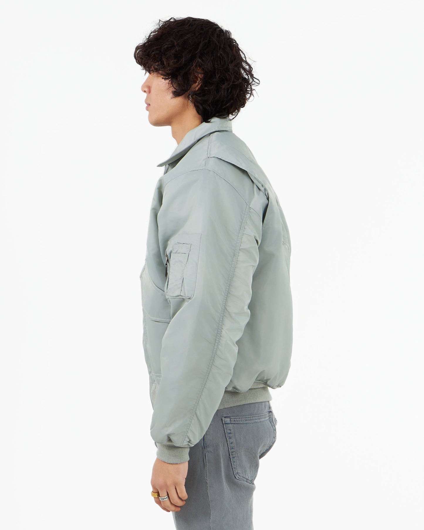 VARSITY BOMBER JACKET GREY