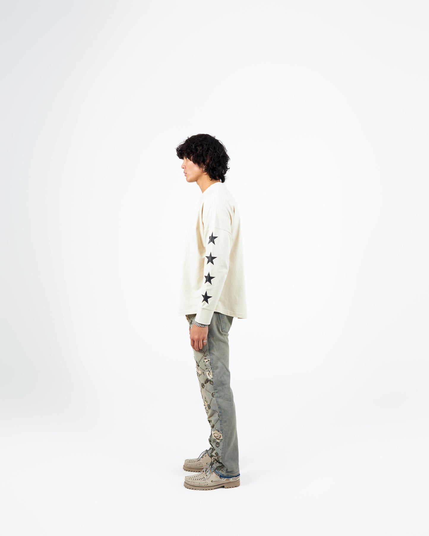 Beaded Rose Denim