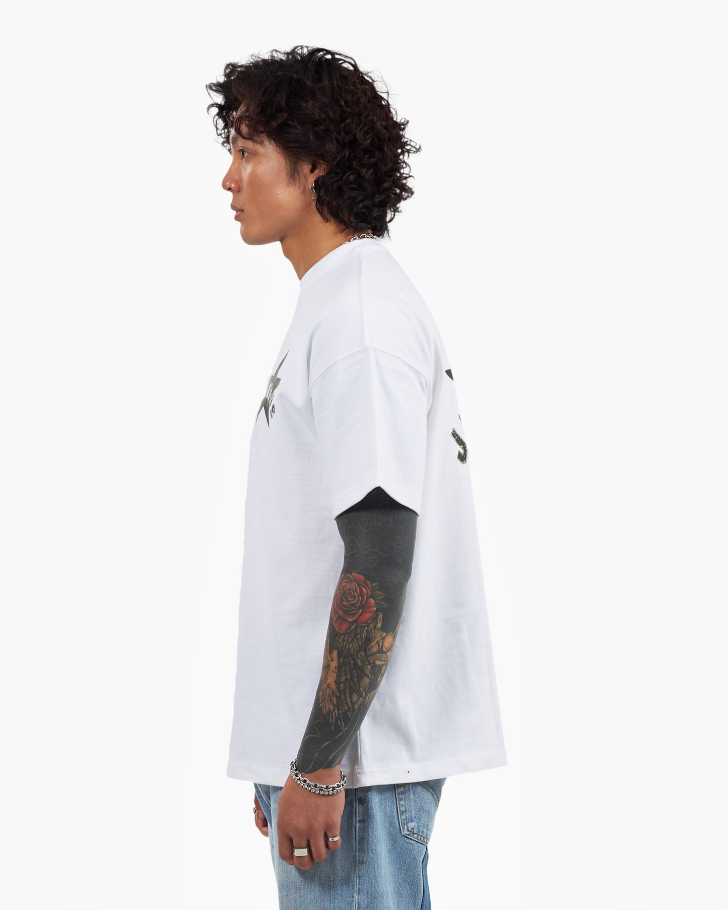 STAR T SHIRT - WHITE/KHAKI