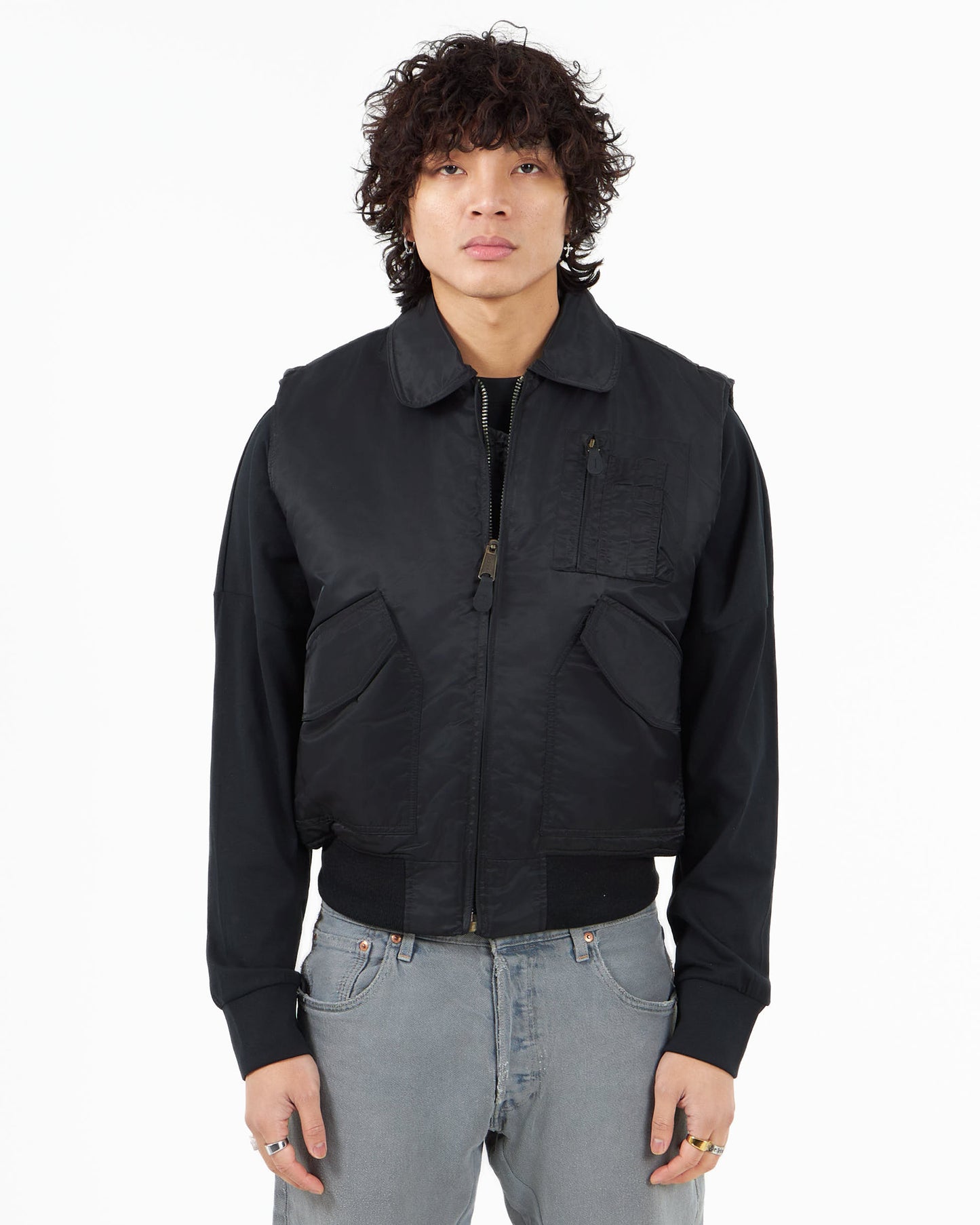 VARSITY GILET BLACK