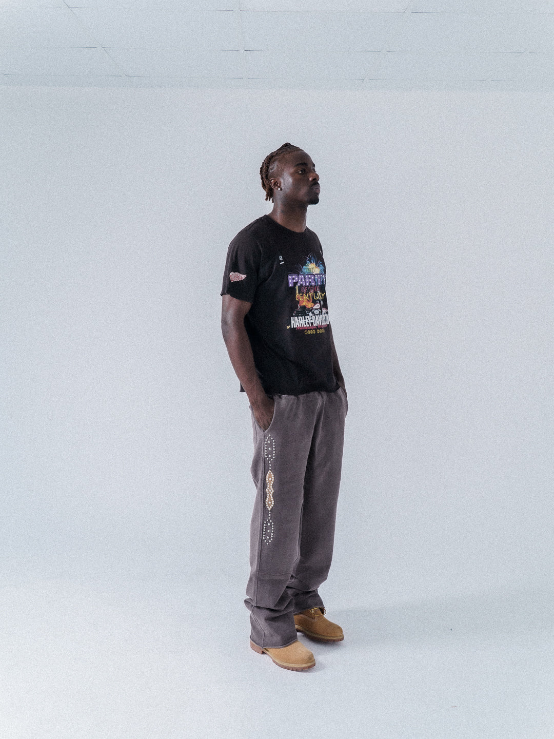 Western Stud Jogger Brown