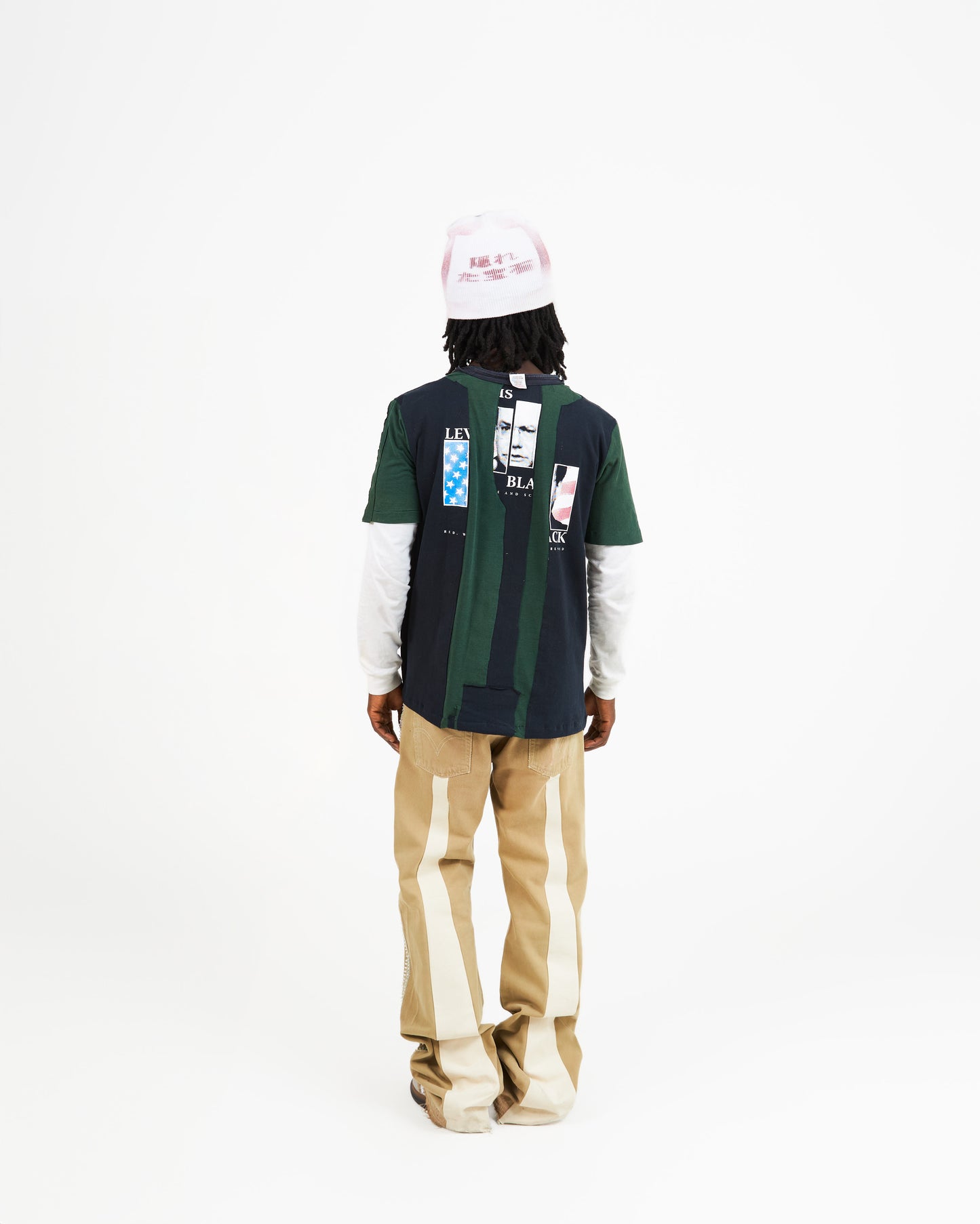 1of1 Diamanté Strip Arch Denim Beige