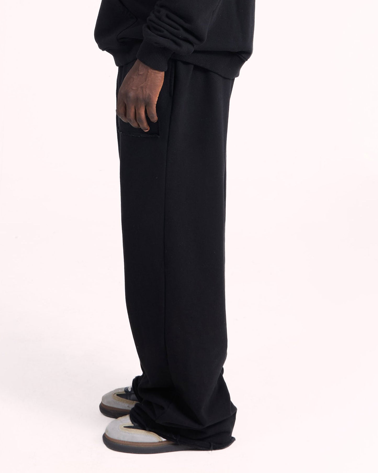 Tonal Baggy Sweatpants Black