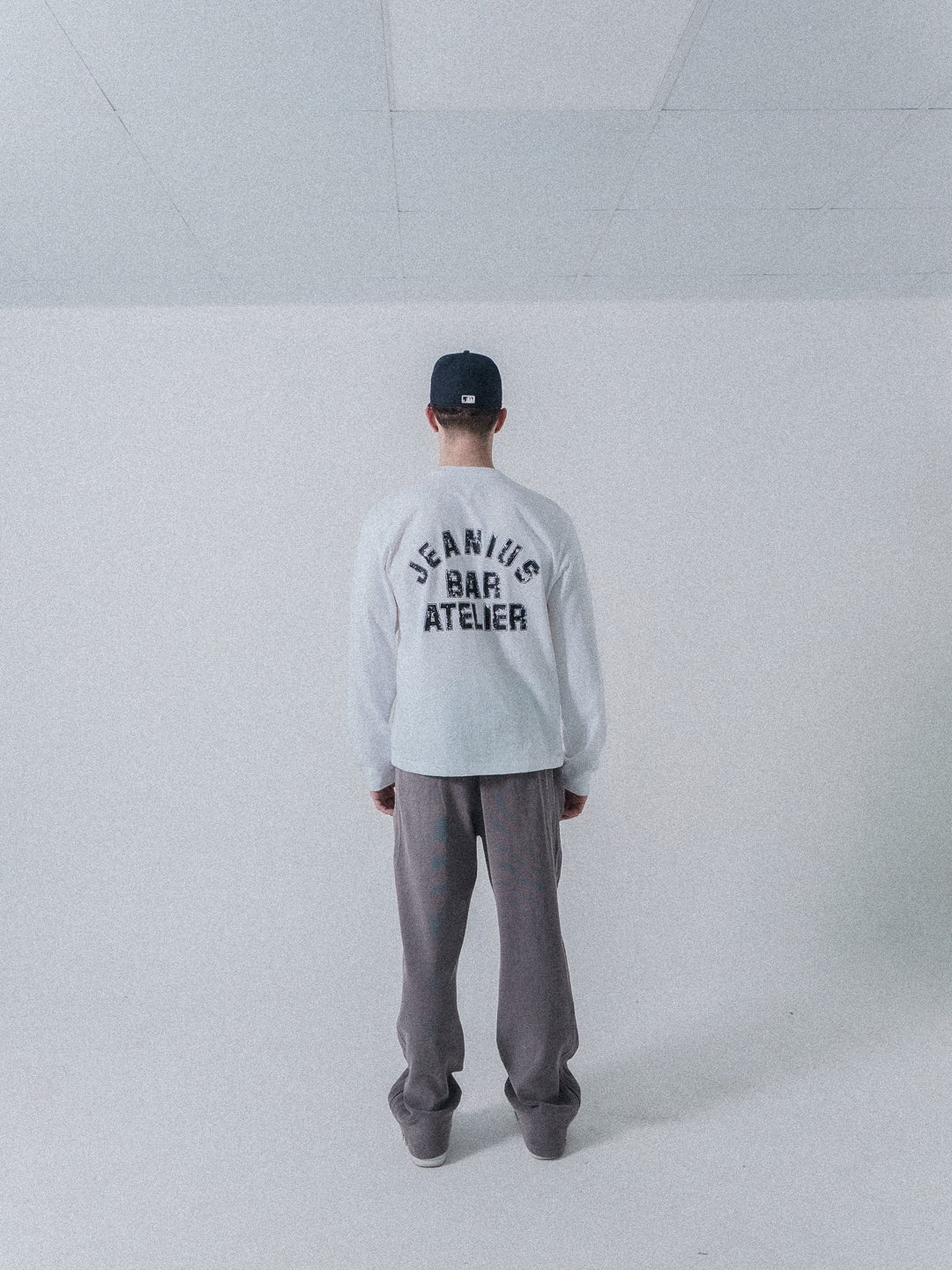 Varsity Long Sleeve White & Black