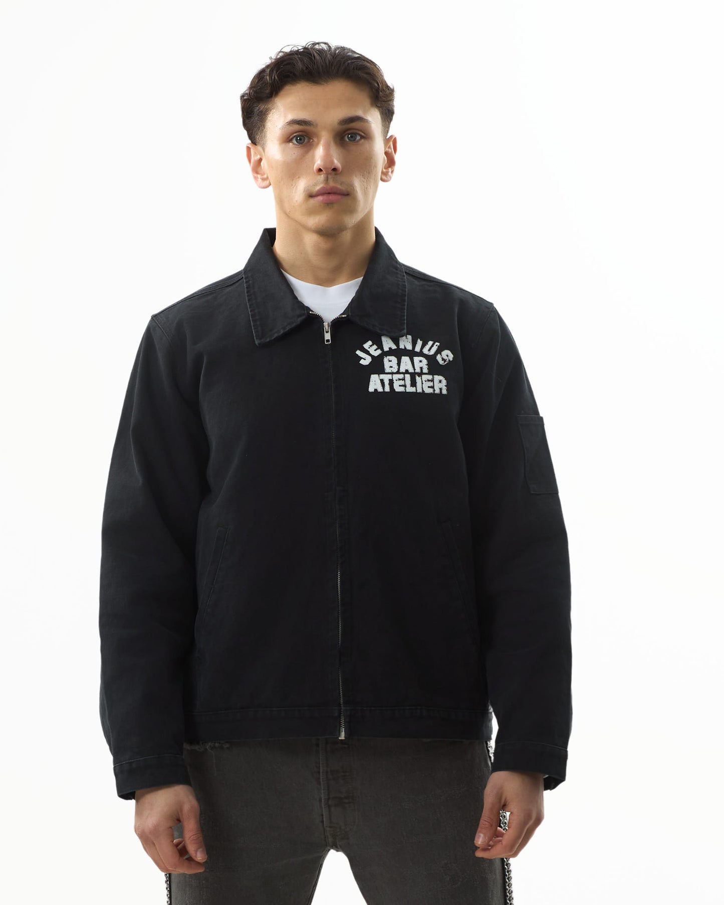 Varsity Jacket - Washed Black