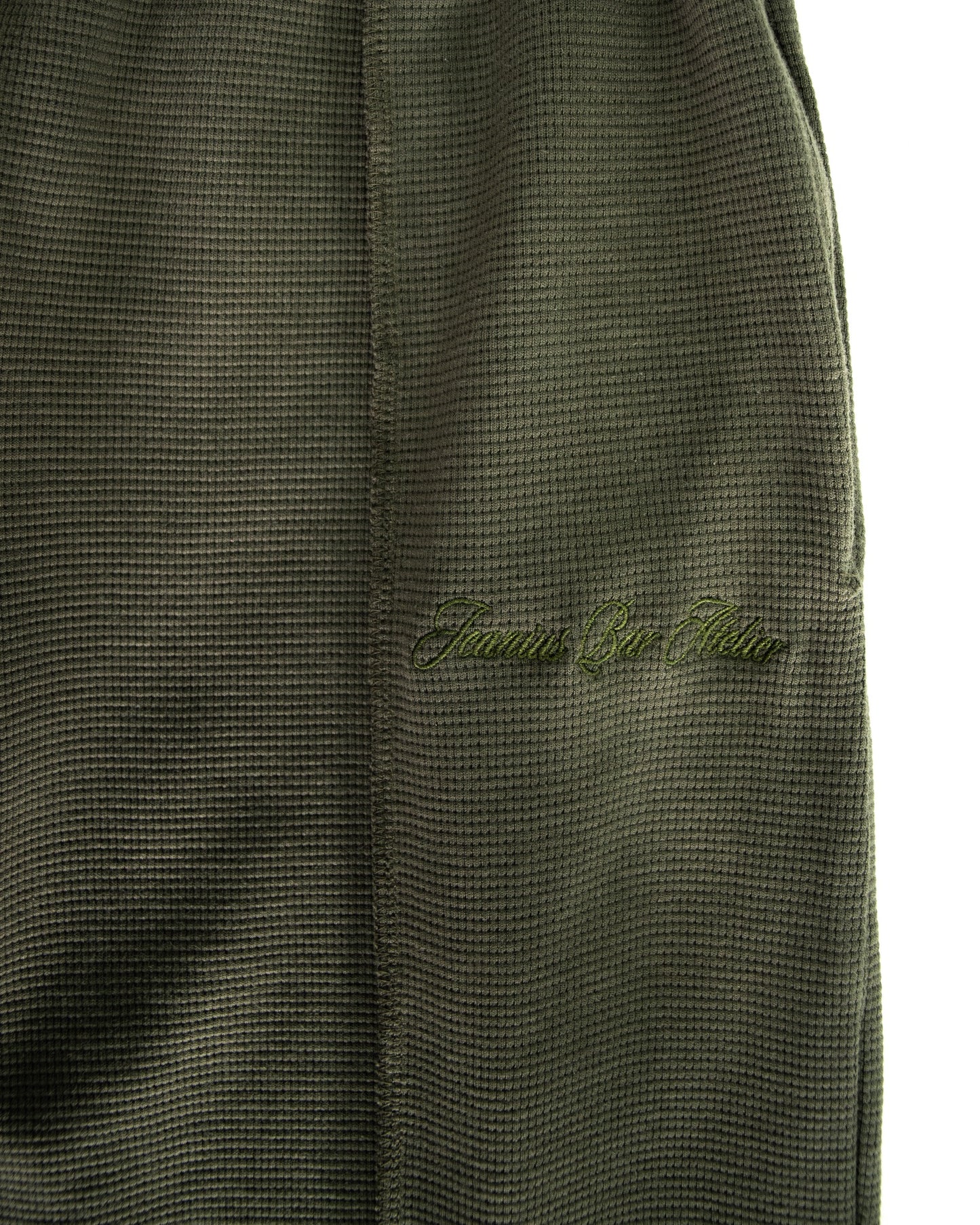 Waffle Pleated Track Trouser Khaki