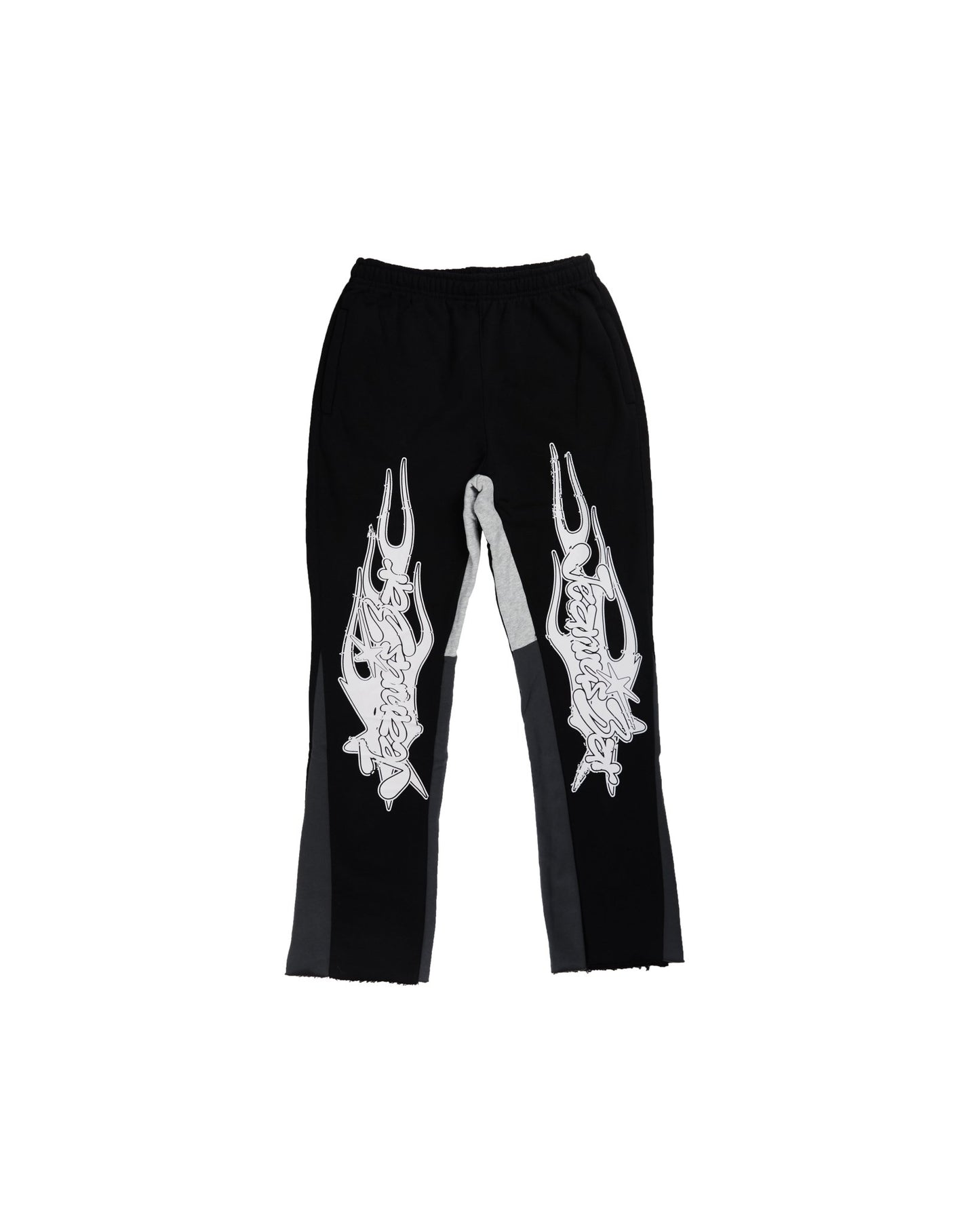 BLACK JEANIUS FLAME FLARE JOGGERS - Jeanius Bar Atelier