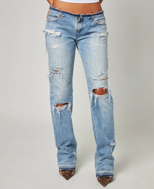 NO WAIST TRASHER DENIM