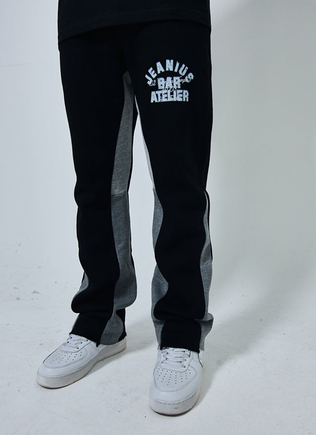 JEANIUS X MEET UP PARIS FLARE JOGGER BLACK