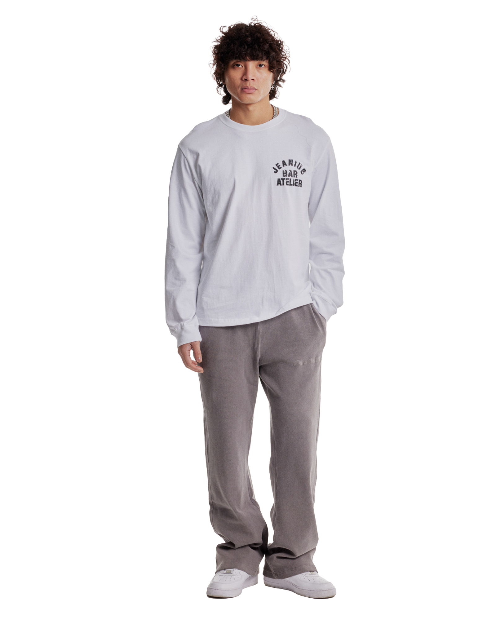Varsity Long Sleeve White & Black-thumbmail-3