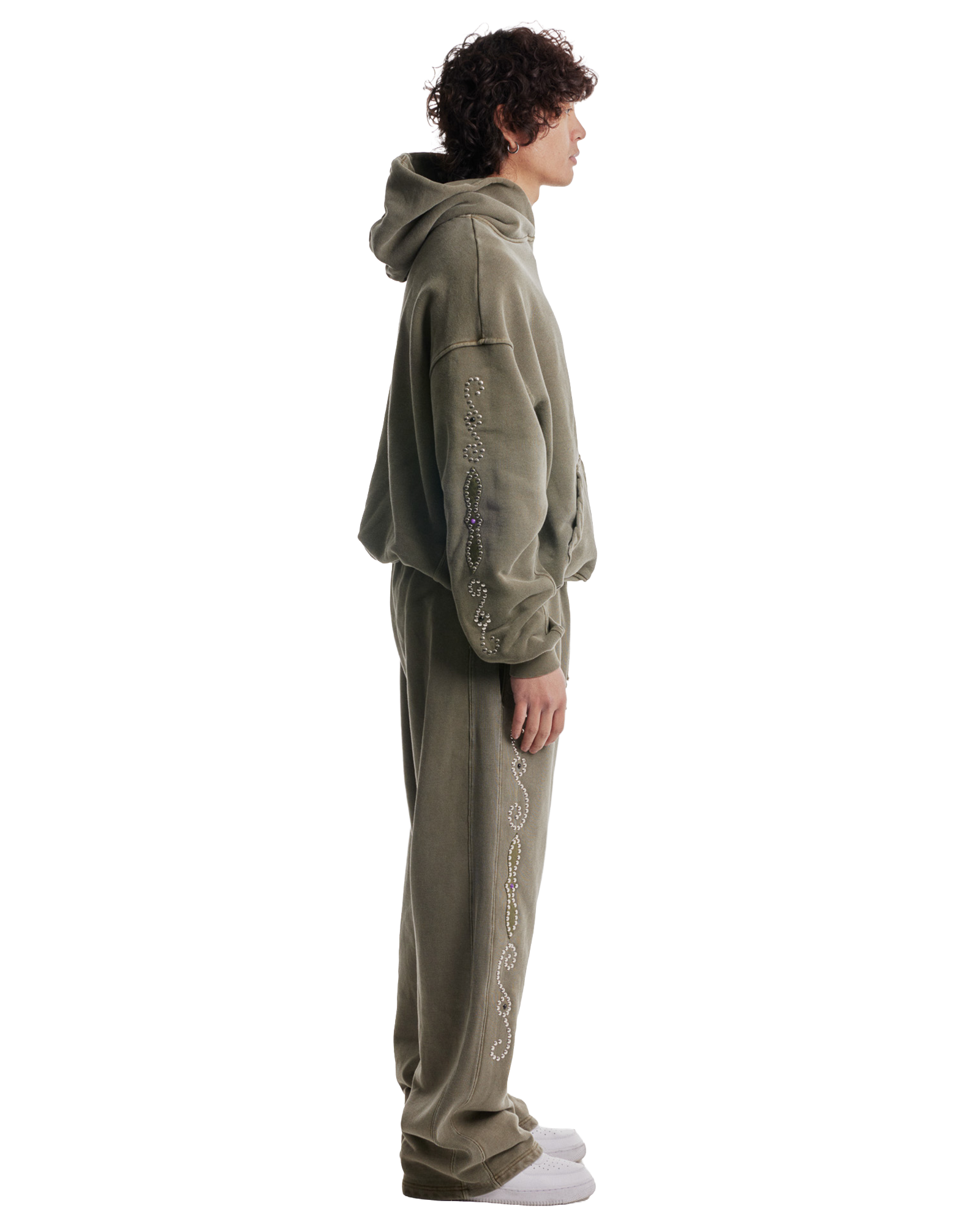 Western Stud Hoodie Khaki-thumbmail-5