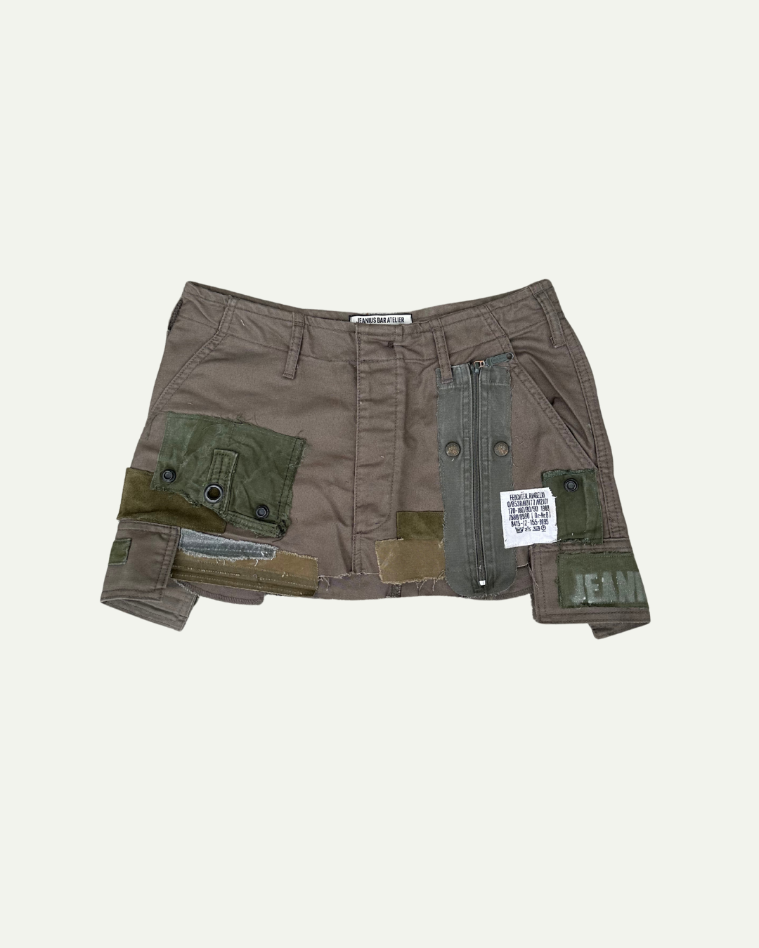 MILITIA PATCHWORK MINI SKIRT 005 - W30-thumbmail-1