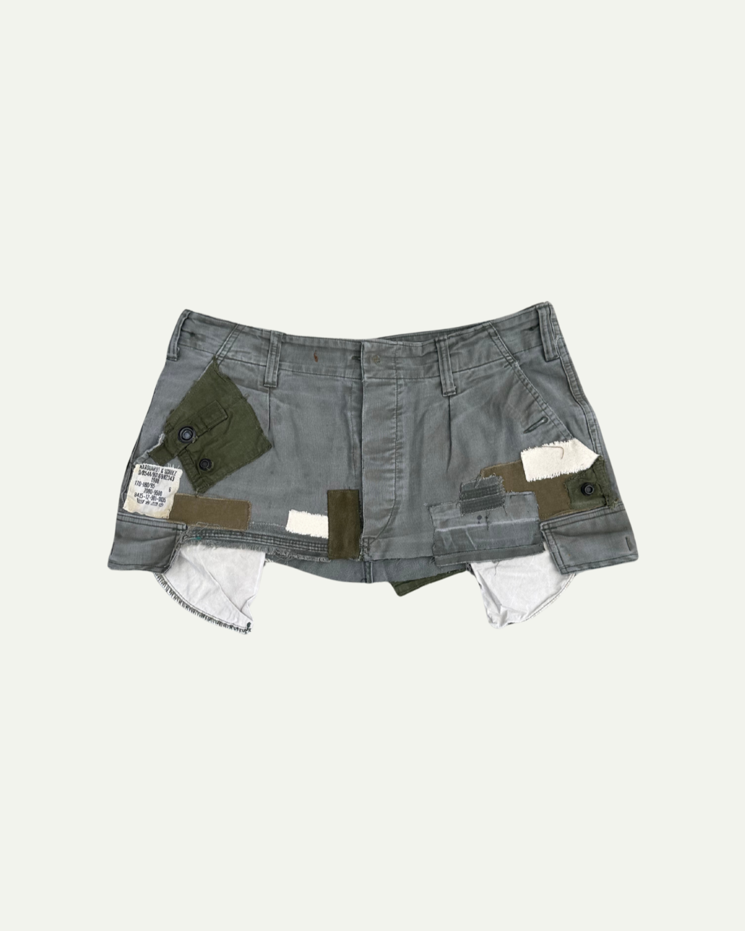 MILITIA PATCHWORK MINI SKIRT 001 - W34-thumbmail-1