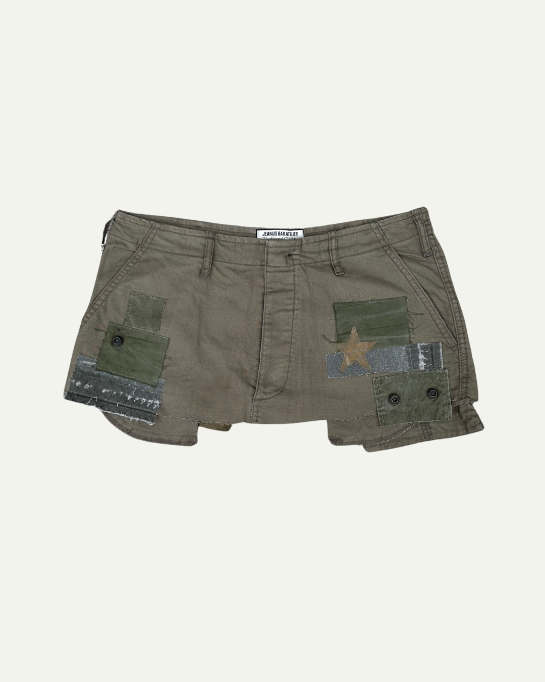 MILITIA PATCHWORK MINI SKIRT 006 - W34-thumbmail-1