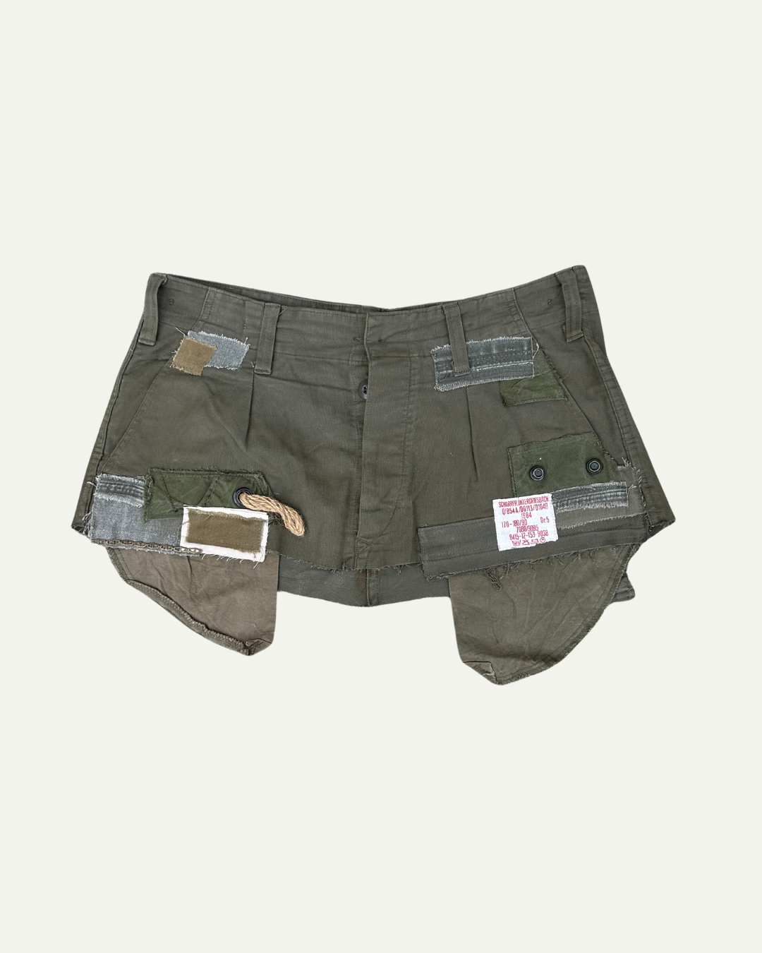 MILITIA PATCHWORK MINI SKIRT 007 - W34-thumbmail-1
