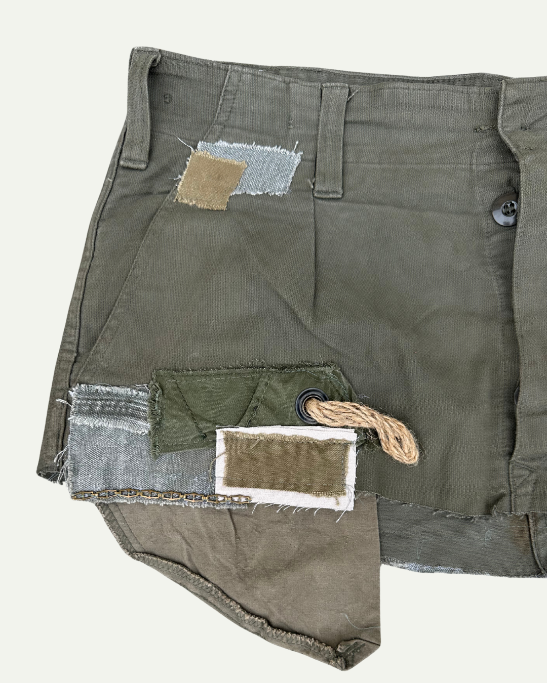 MILITIA PATCHWORK MINI SKIRT 007 - W34-thumbmail-2