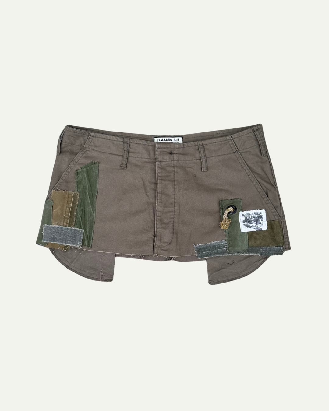 MILITIA PATCHWORK MINI SKIRT 008 - W34-thumbmail-1