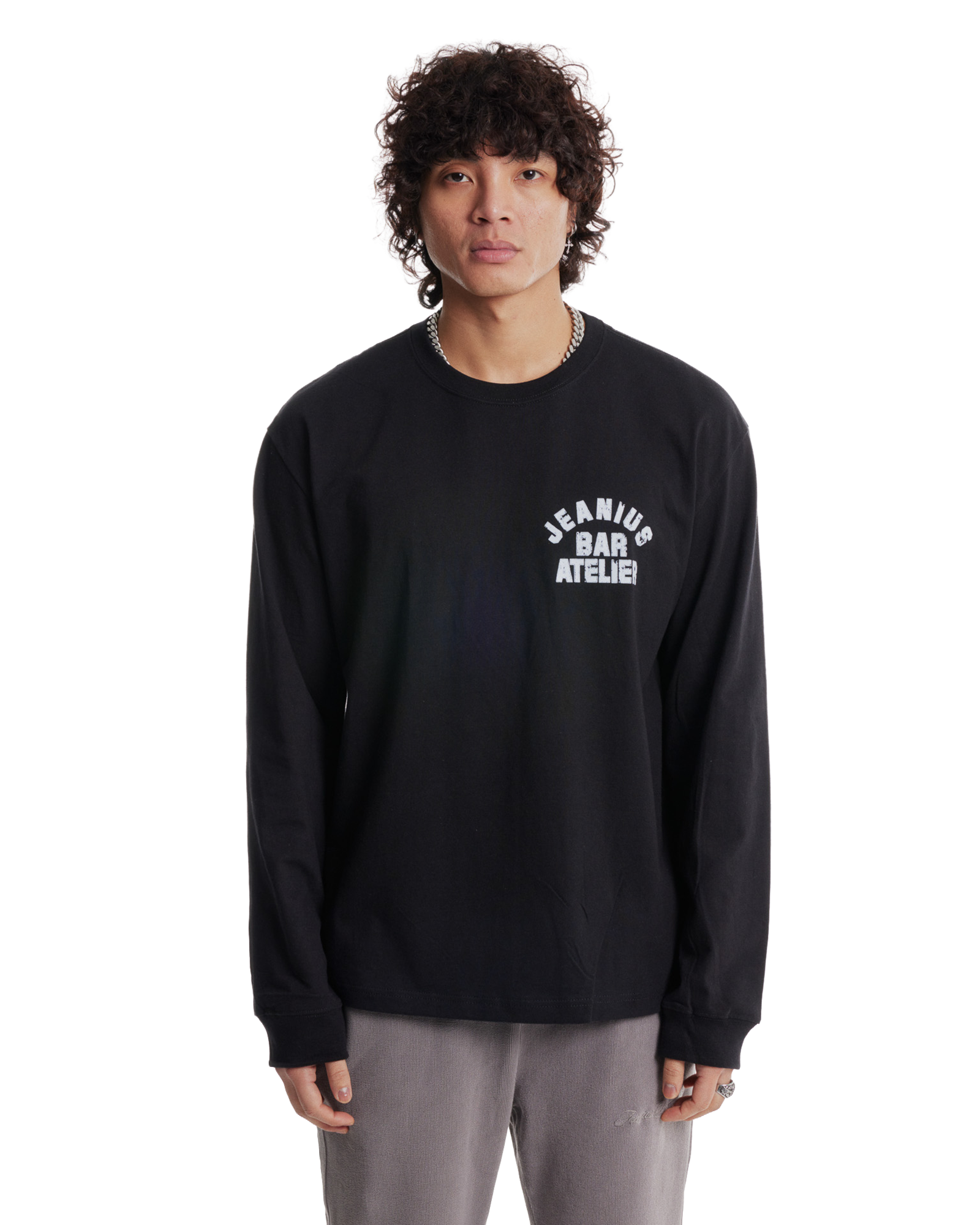 Varsity Long Sleeve Black & White