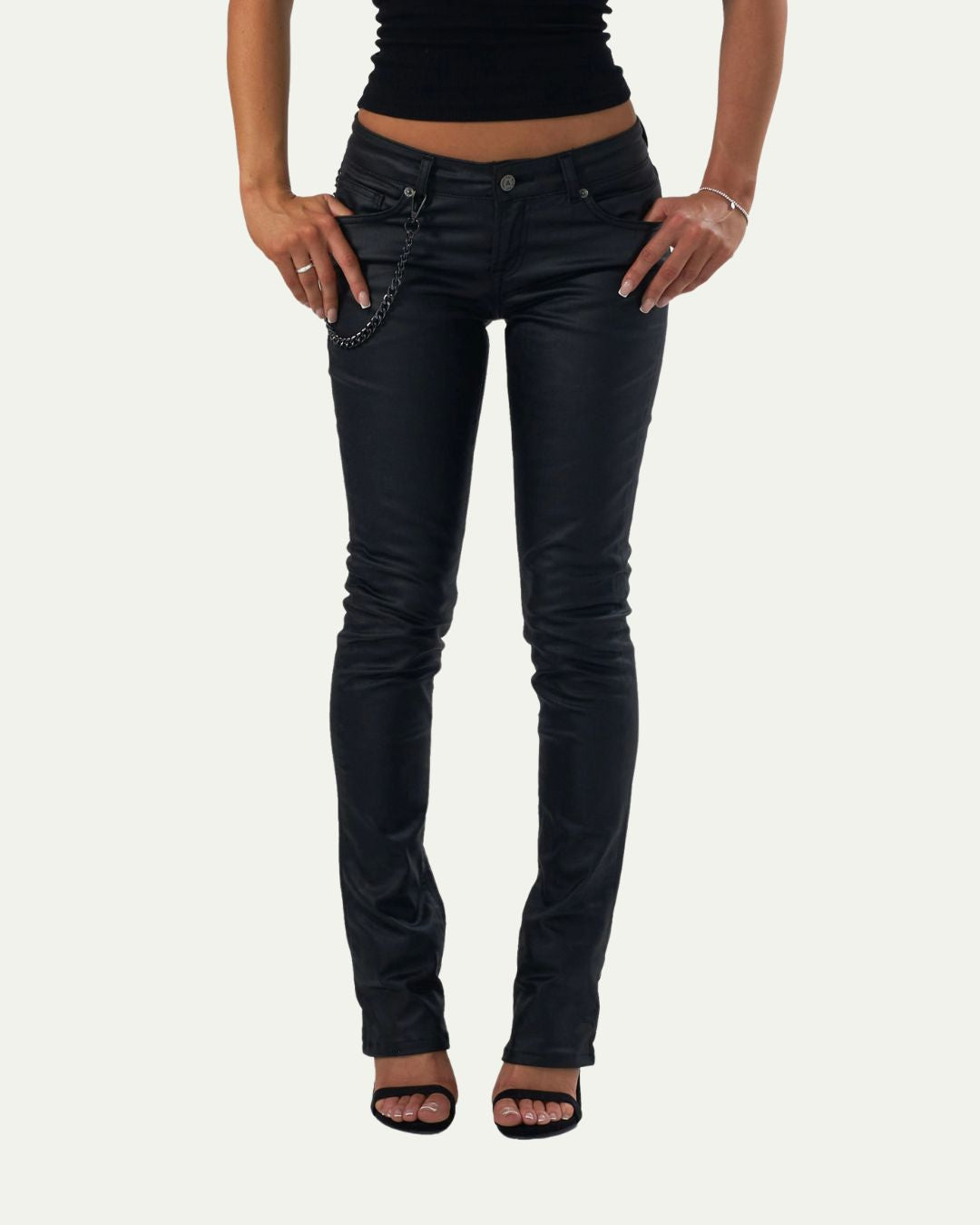 WAXED TRAMP STAMP BIKER PANT-thumbmail-2