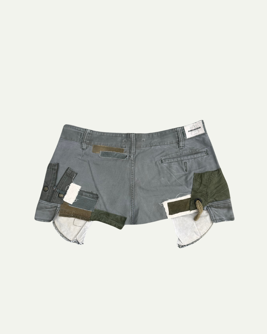 MILITIA PATCHWORK MINI SKIRT 001 - W34-thumbmail-3