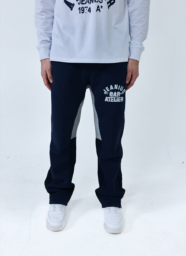 JEANIUS X MEET UP PARIS FLARE JOGGER NAVY