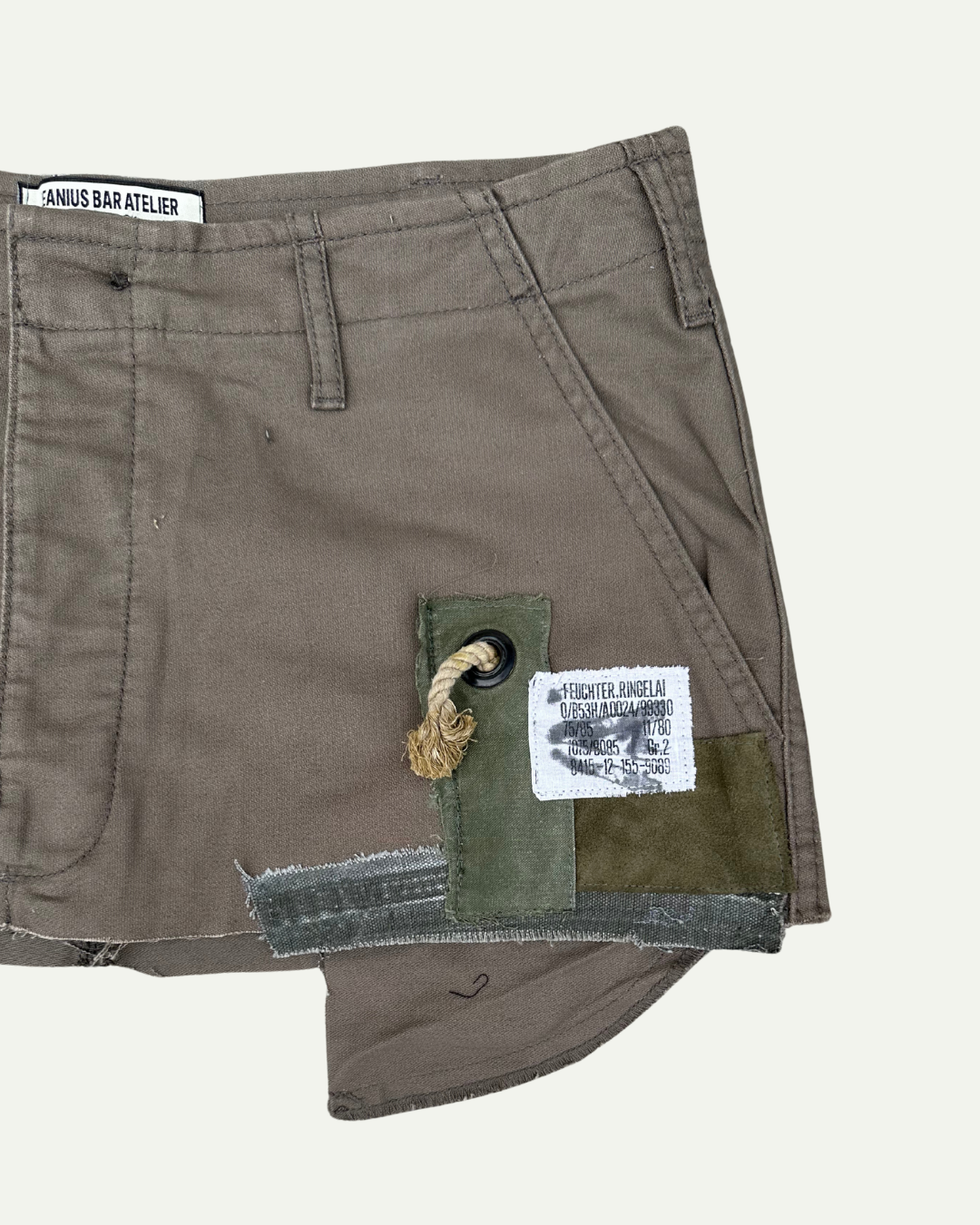 MILITIA PATCHWORK MINI SKIRT 008 - W34-thumbmail-3