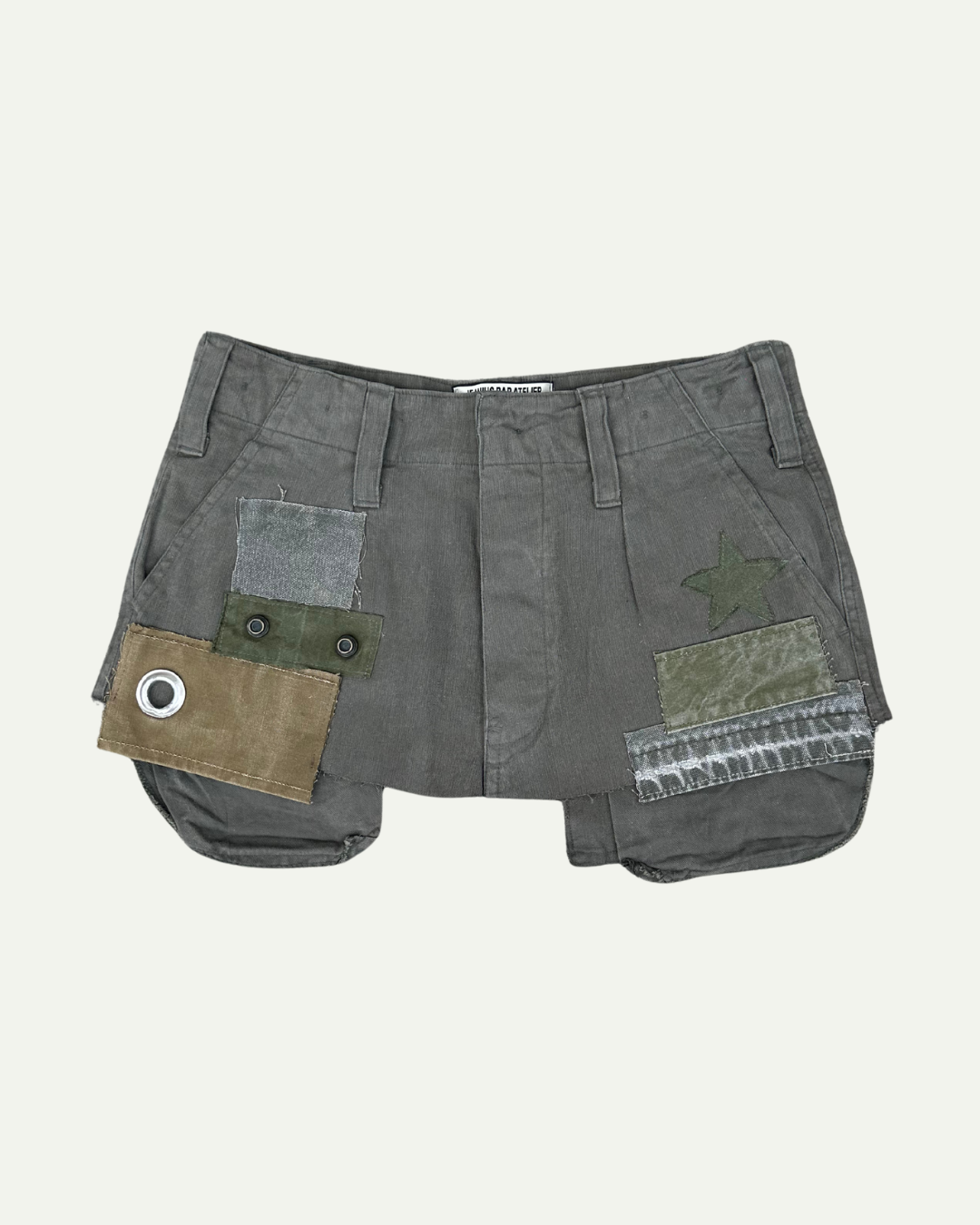 MILITIA PATCHWORK MINI SKIRT 011 - W30-thumbmail-1