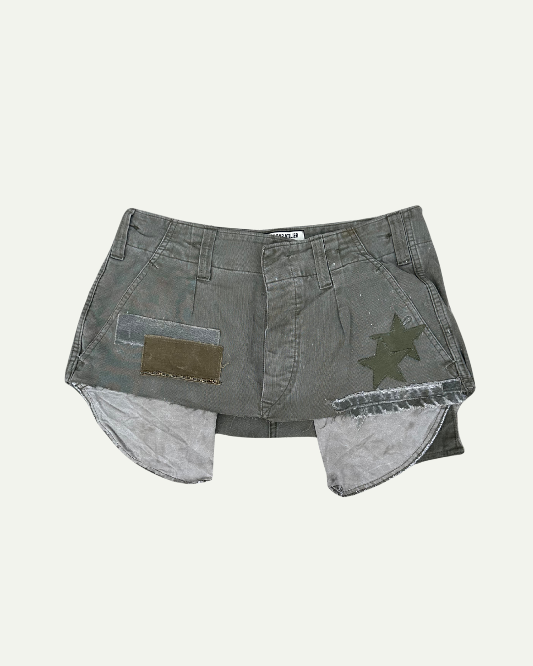 MILITIA PATCHWORK MINI SKIRT 012 - W29-thumbmail-1