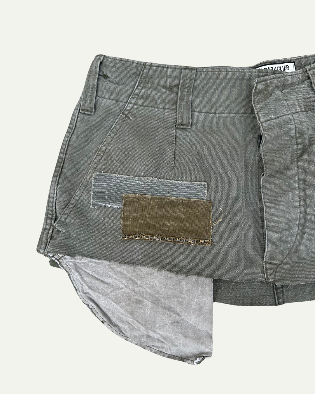 MILITIA PATCHWORK MINI SKIRT 012 - W29-thumbmail-2