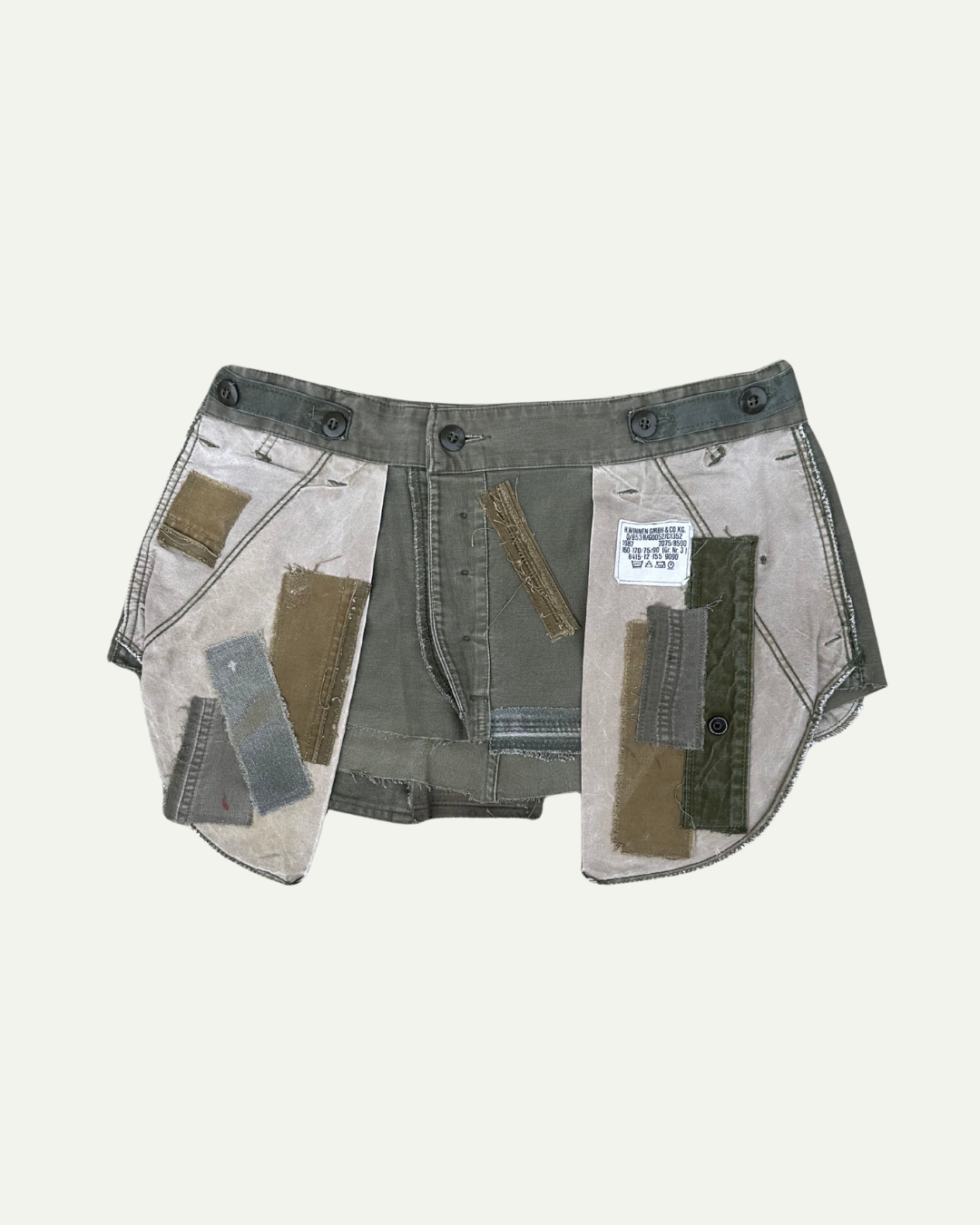 MILITIA PATCHWORK MINI SKIRT 013 - W33-thumbmail-1