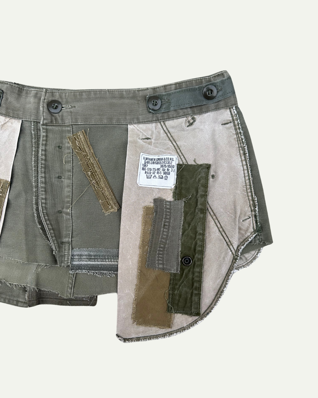 MILITIA PATCHWORK MINI SKIRT 013 - W33-thumbmail-2