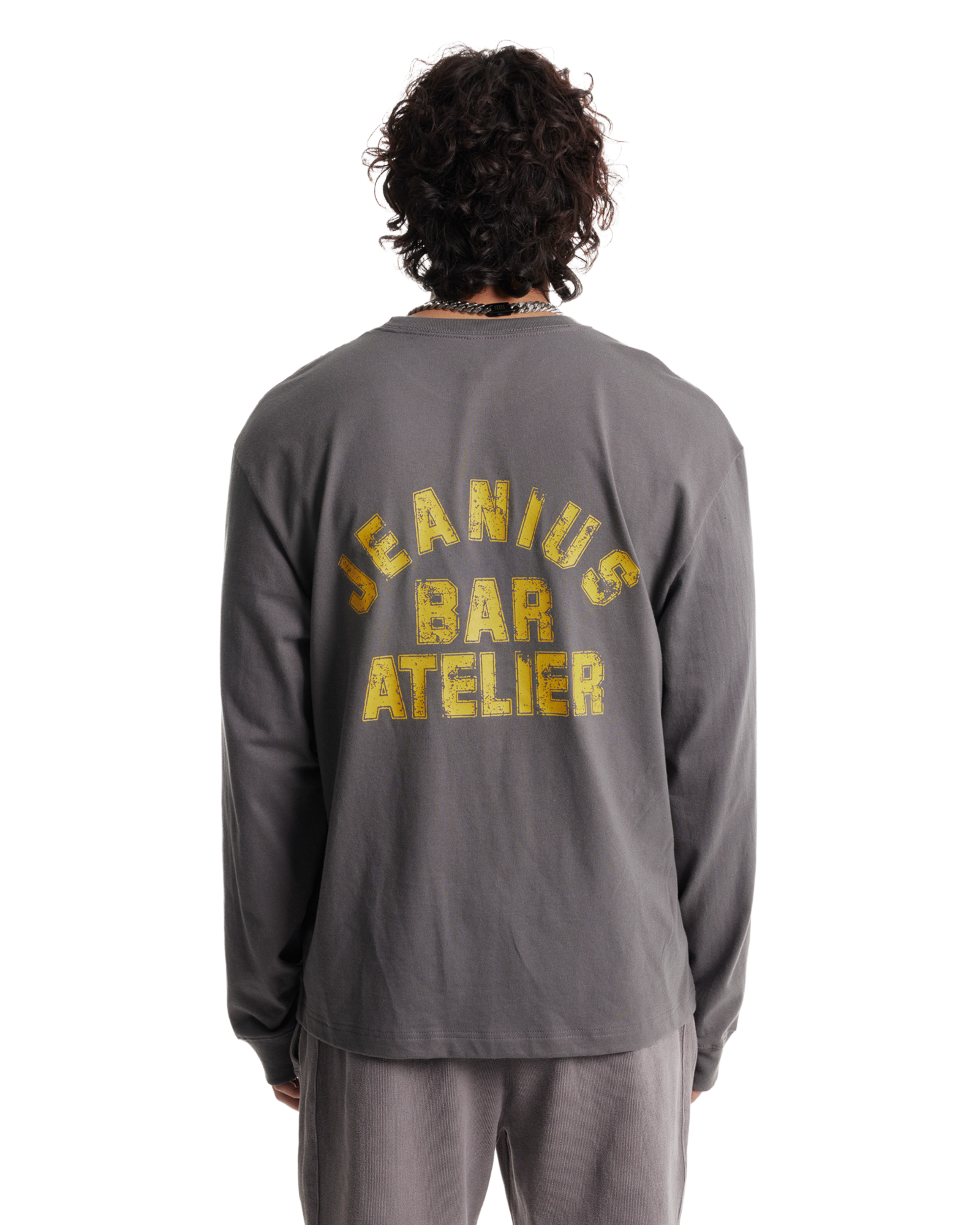 Varsity Long Sleeve Grey & Yellow