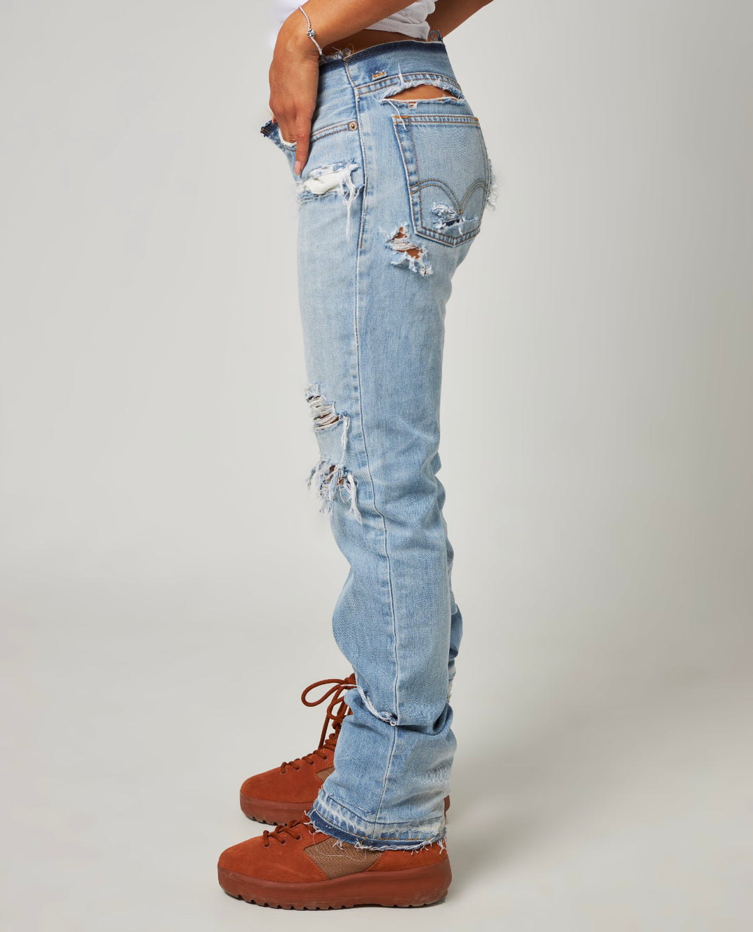 NO WAIST TRASHER DENIM