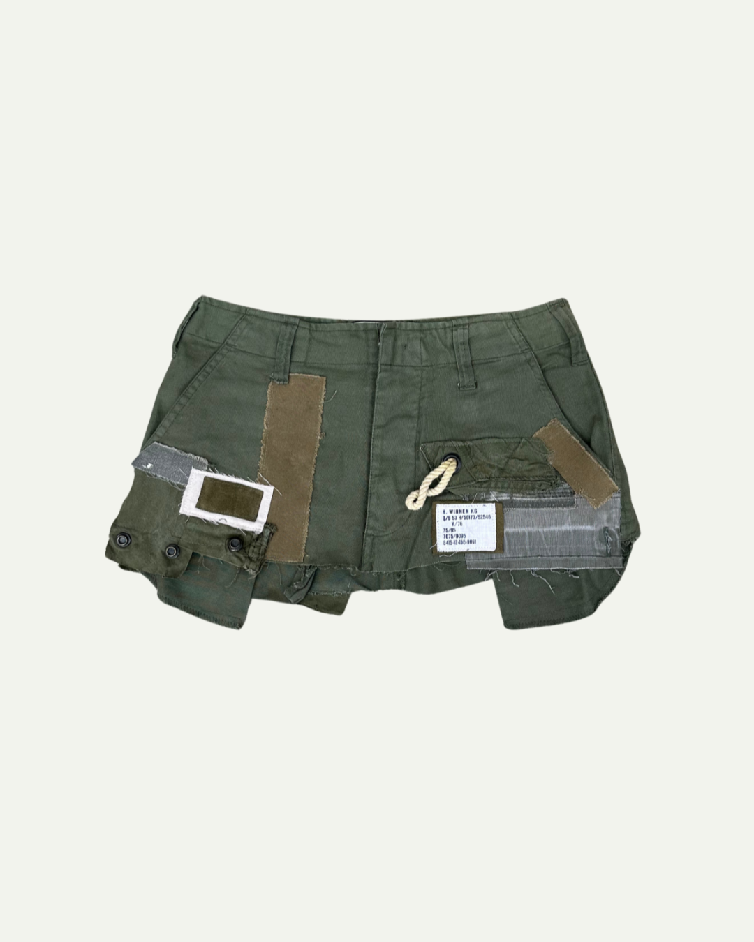 MILITIA PATCHWORK MINI SKIRT 002 - W29-thumbmail-1