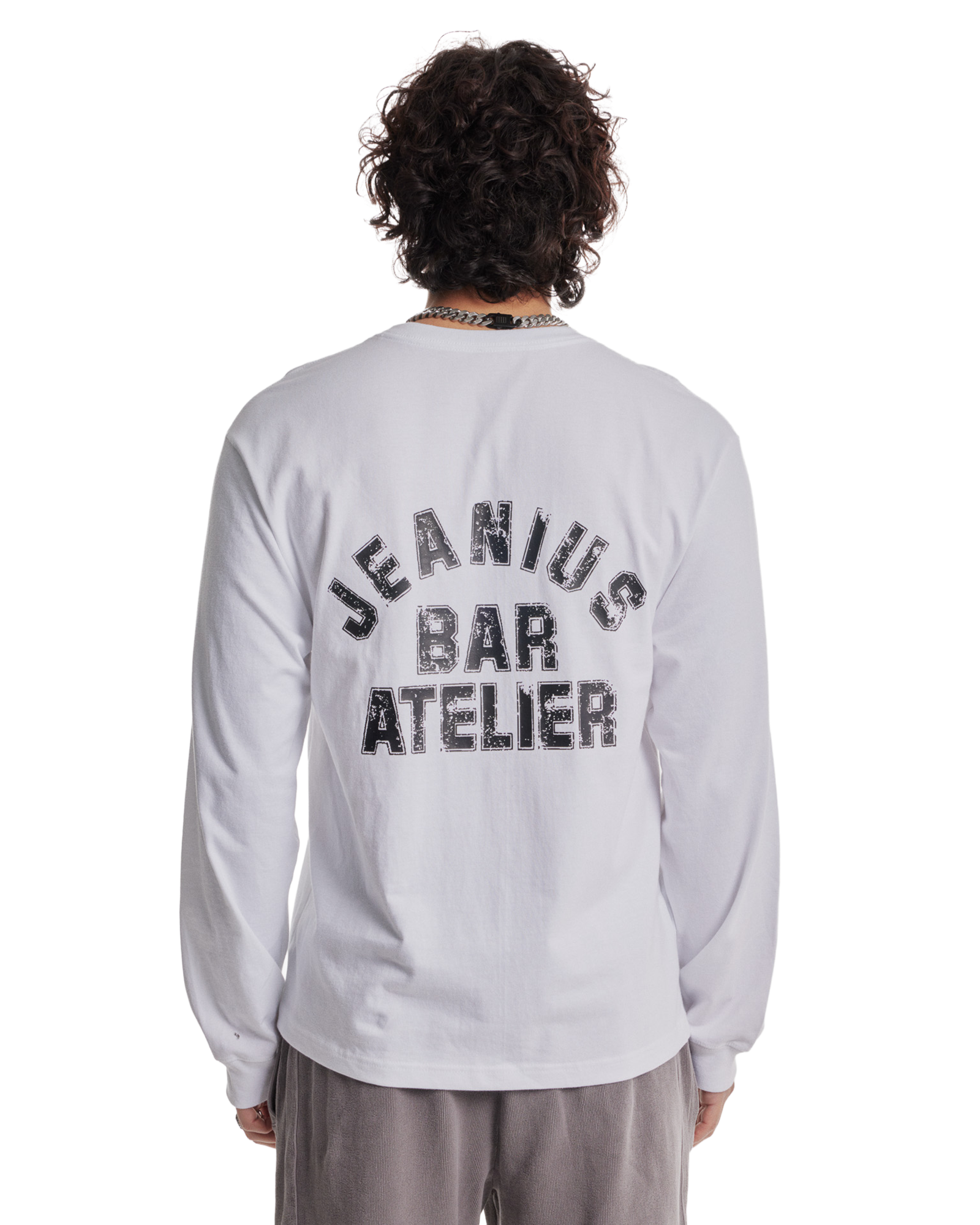 Varsity Long Sleeve White & Black