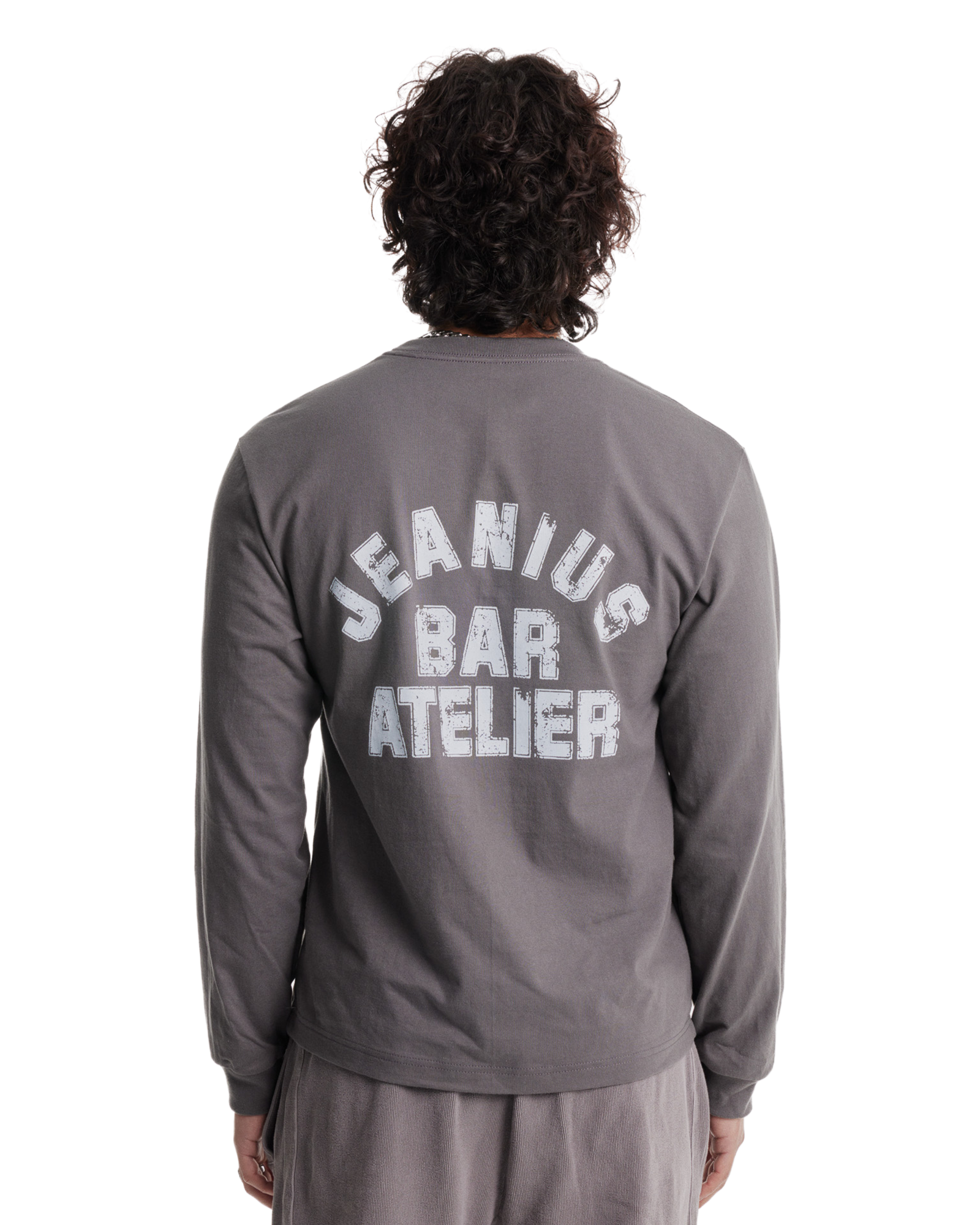 Varsity Long Sleeve Grey & White