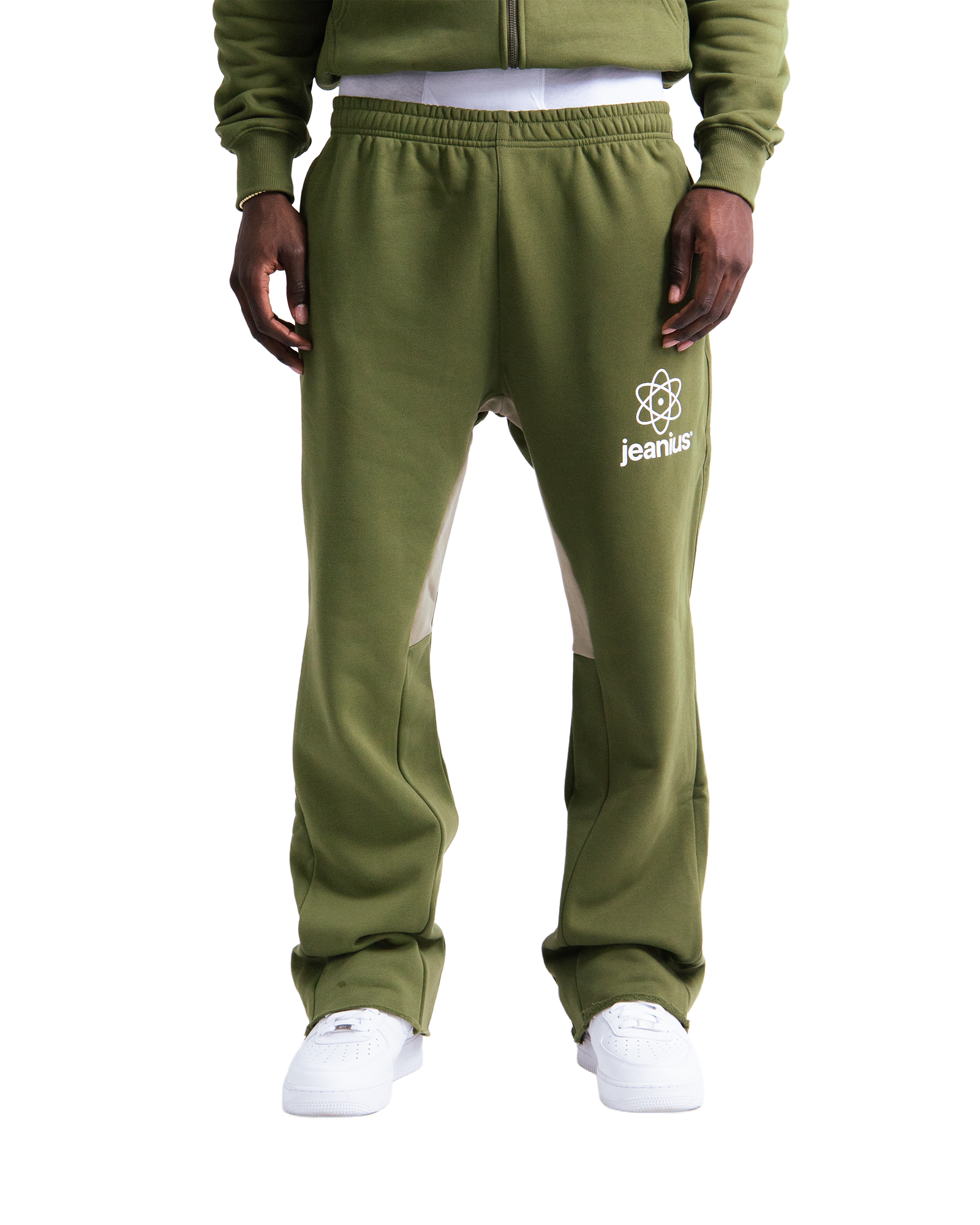 TEAM JEANIUS FLARE JOGGER KHAKI