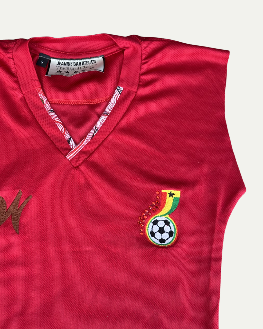 1 OF 1 GHANA RHINESTONE JERSEY RED-thumbmail-3