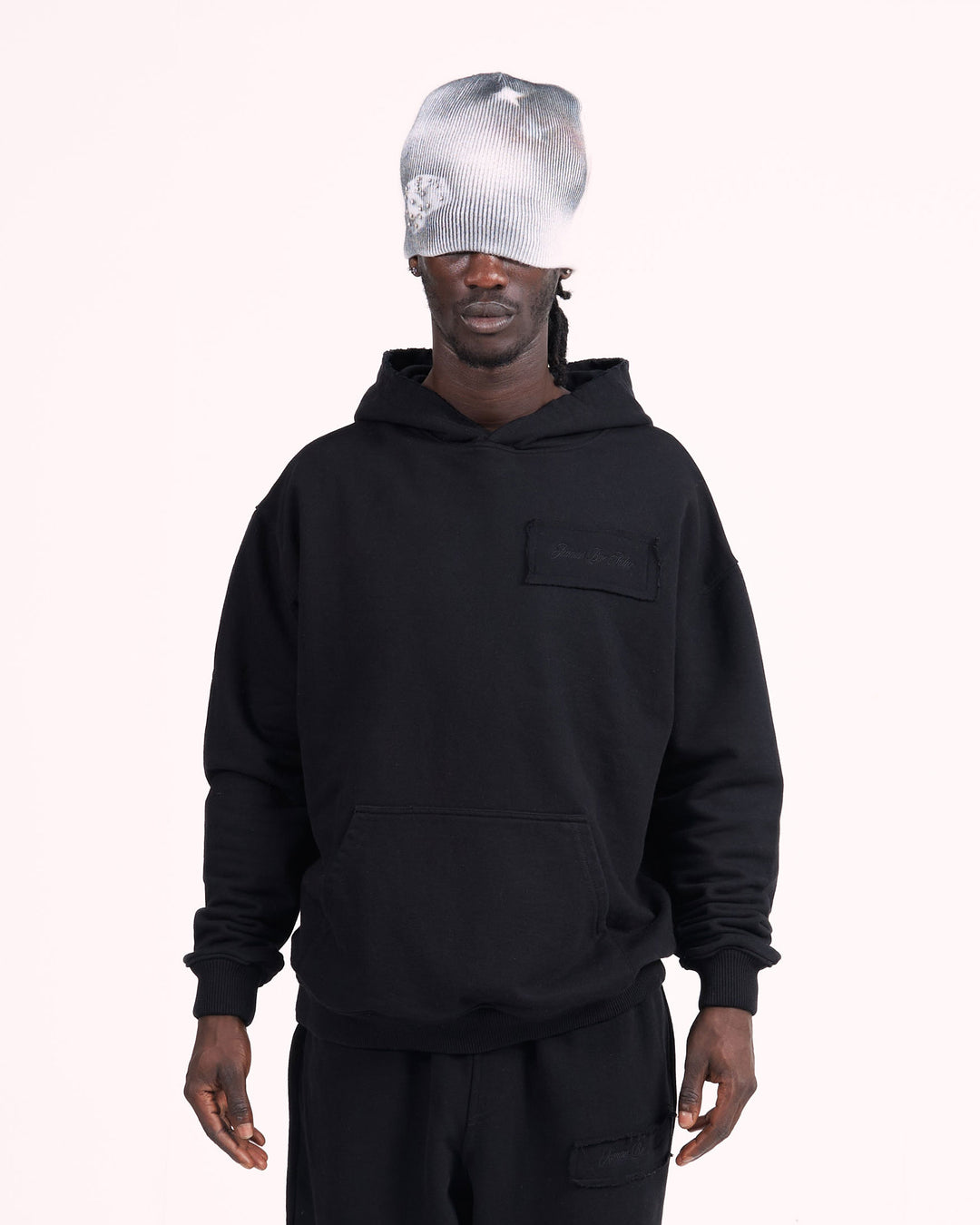 Tonal Oversized Hoodie Black