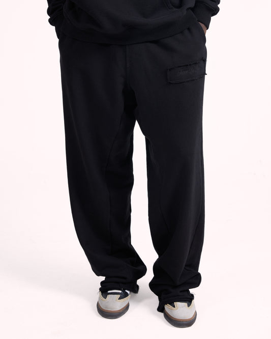 Tonal Baggy Sweatpants Black