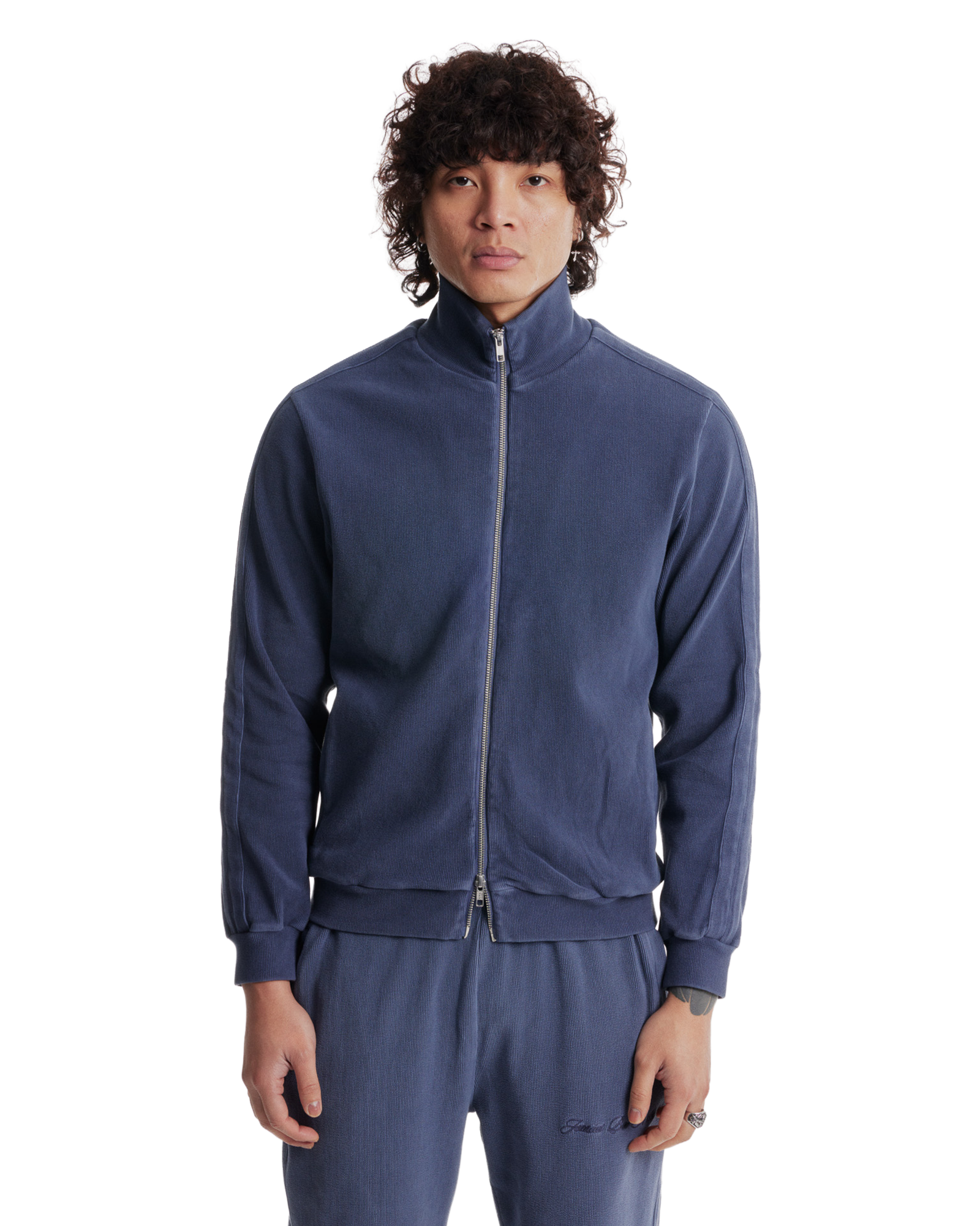 Ottoman Track Jacket - Wavy Navy