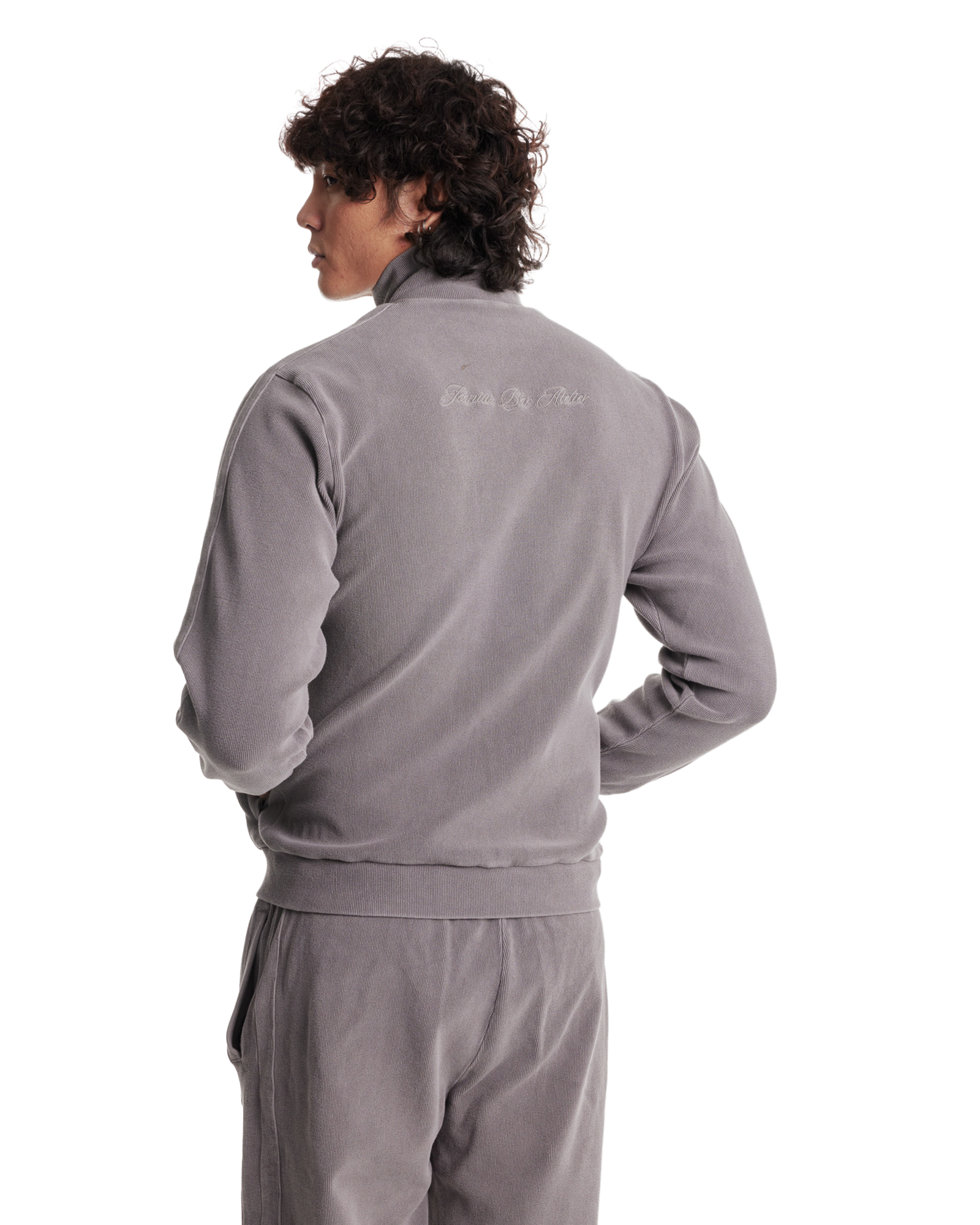 Ottoman Track Jacket - Concrete Grey-thumbmail-3