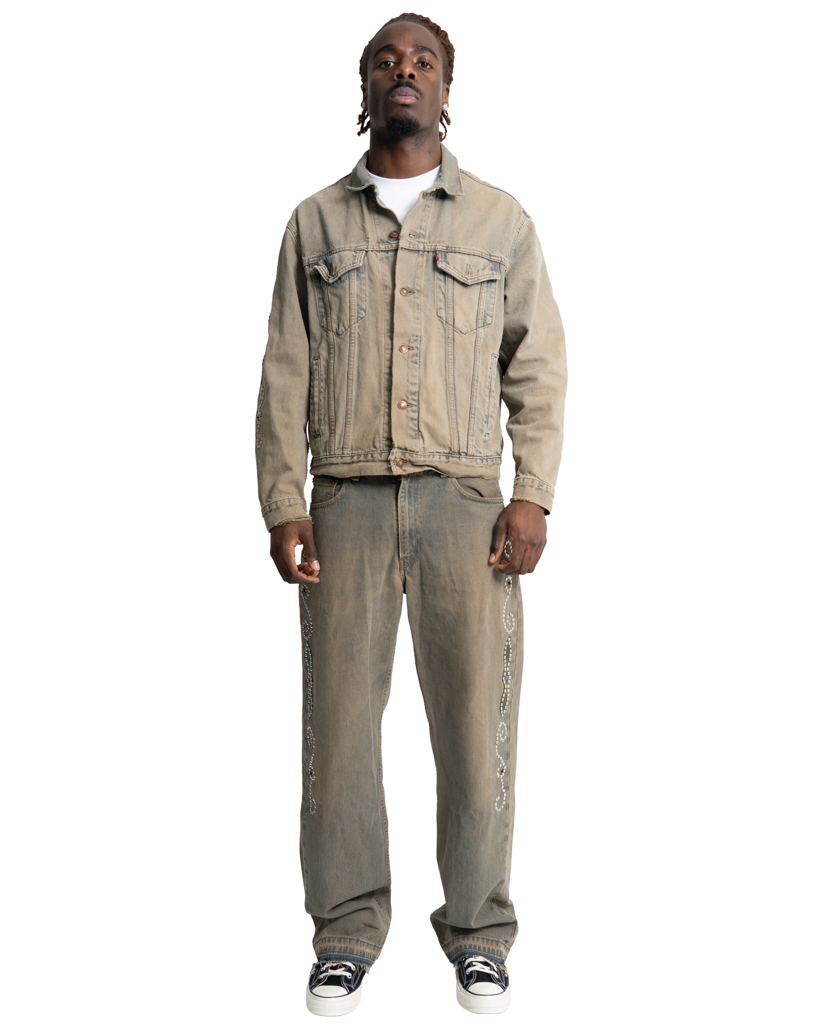 Western Stud Denim Trucker Jacket Sandwash-thumbmail-4