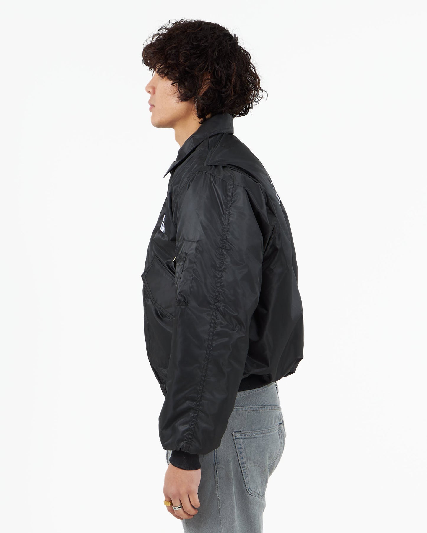 VARSITY BOMBER JACKET BLACK