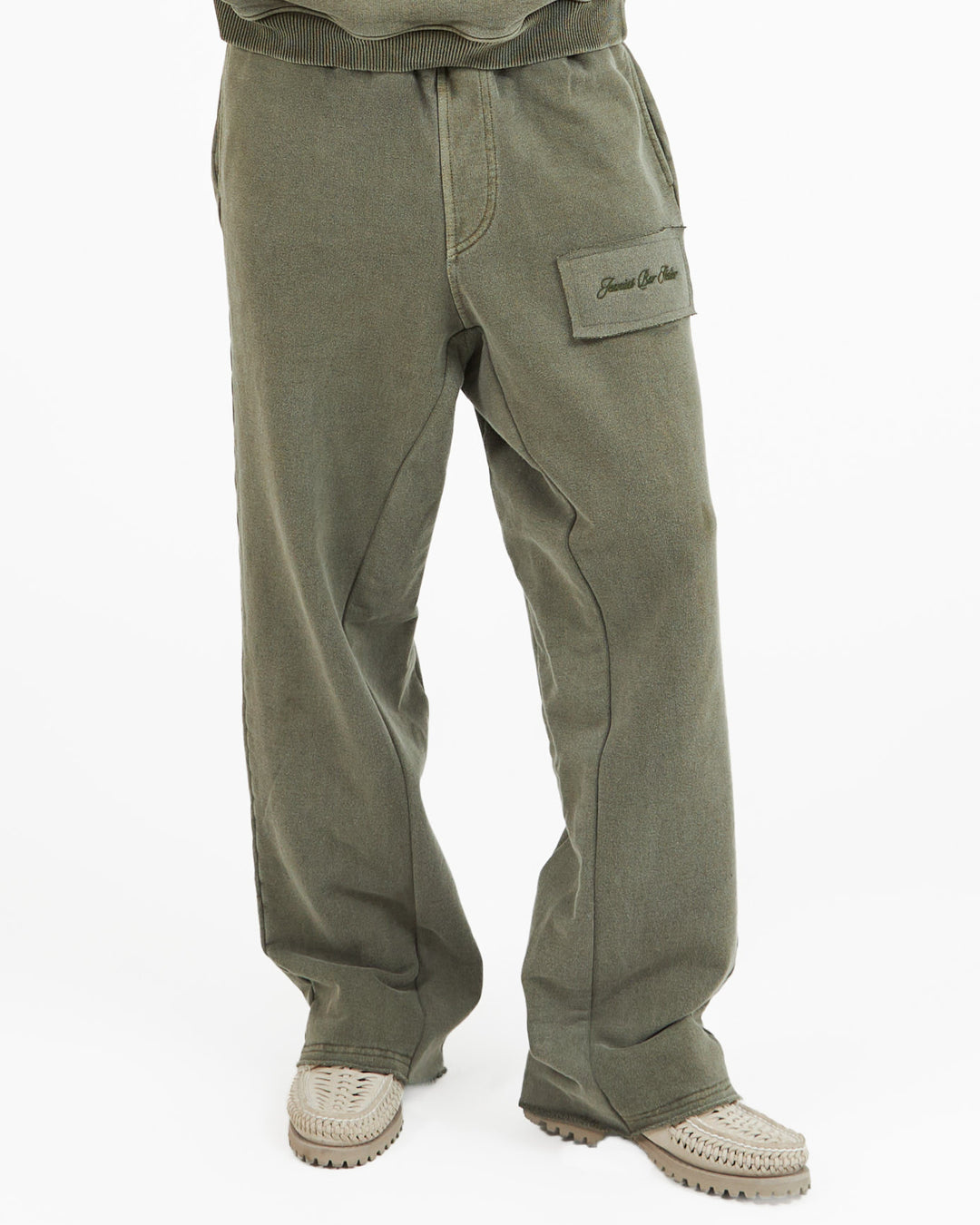 Tonal Baggy Sweatpants Khaki