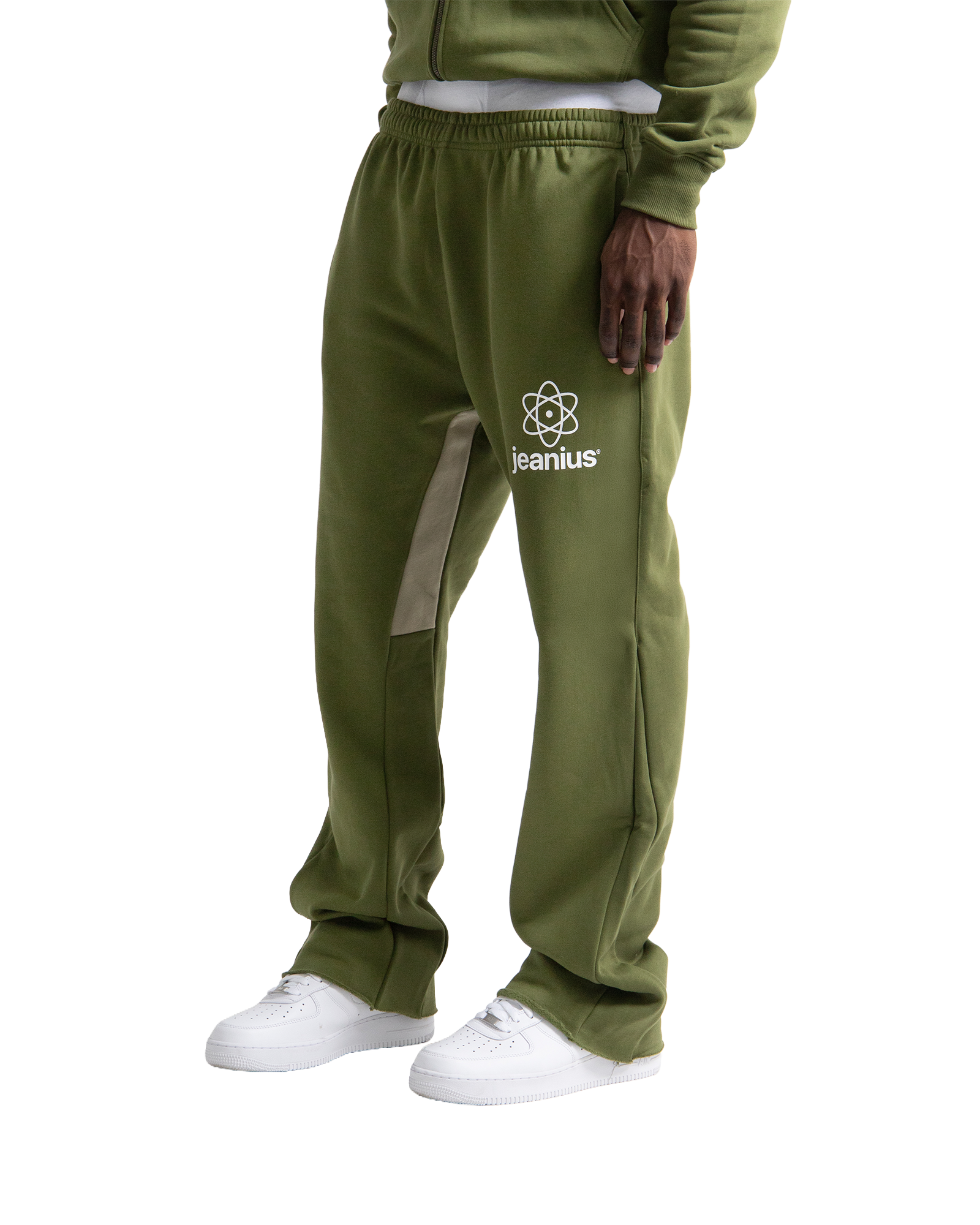TEAM JEANIUS FLARE JOGGER KHAKI