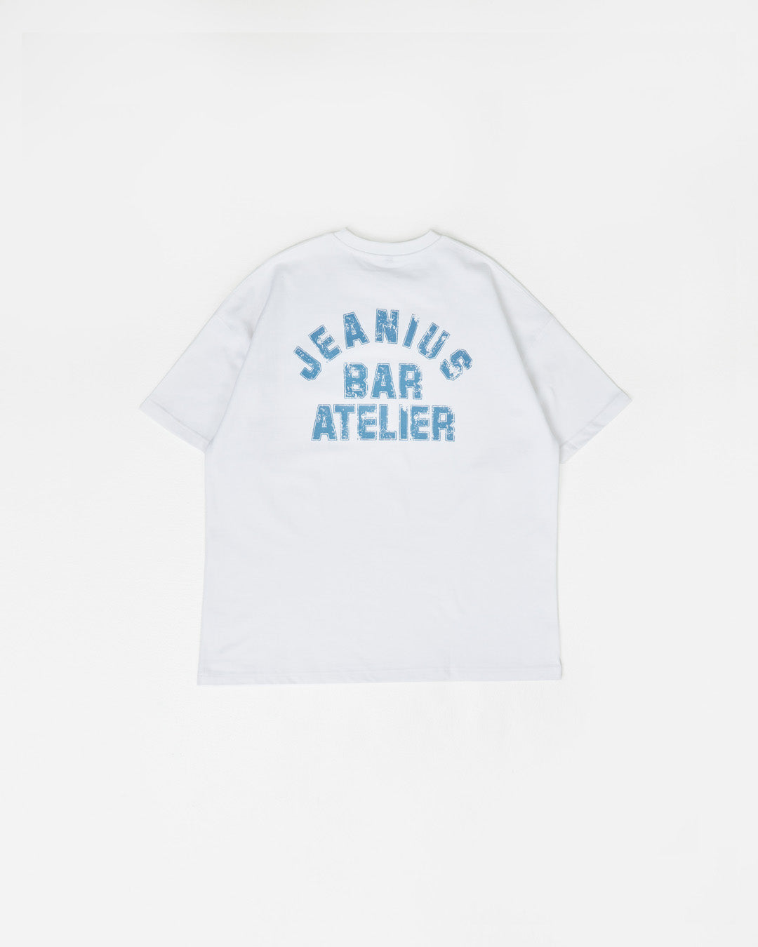 Varsity T-Shirt - White/ Sky Blue