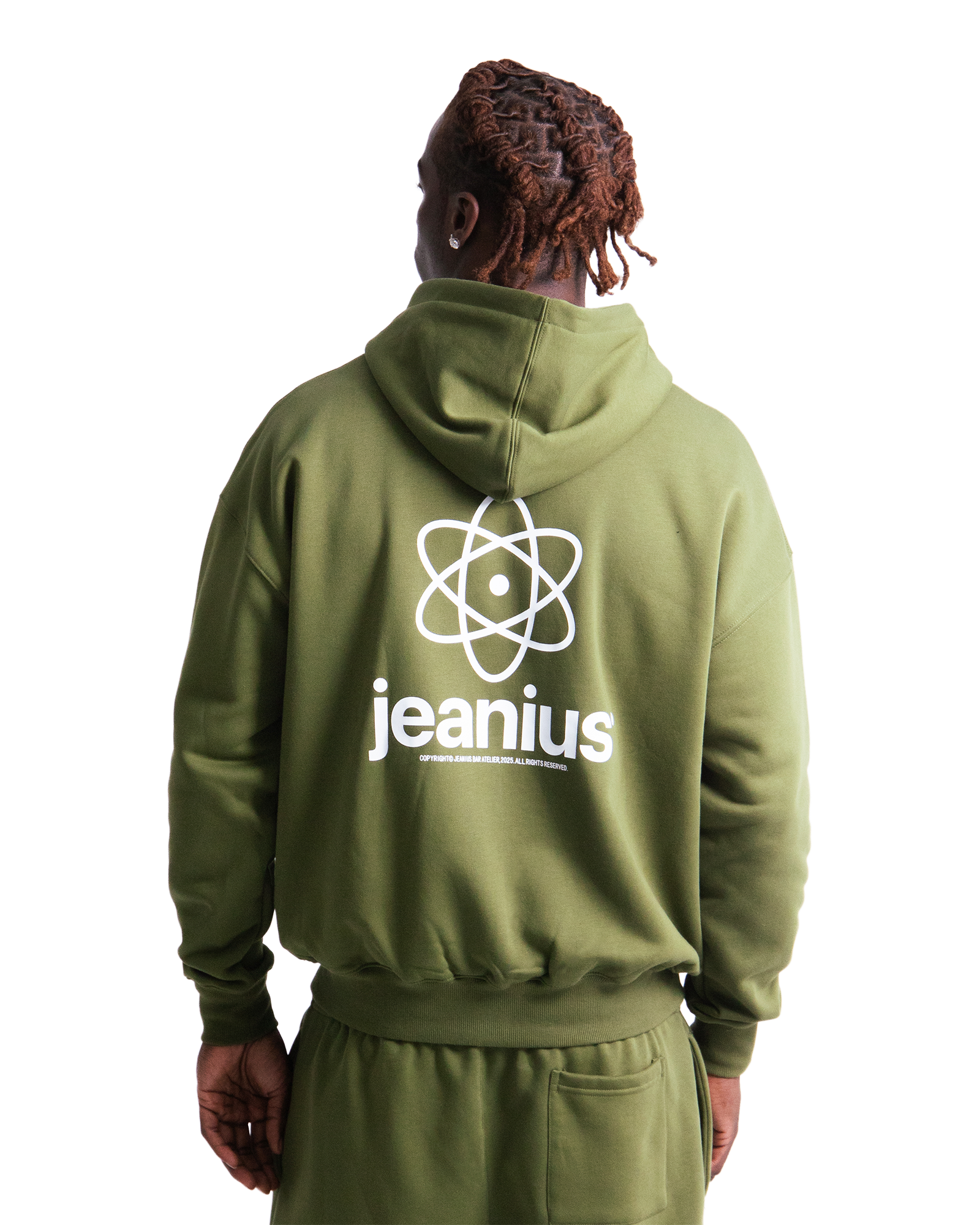 TEAM JEANIUS ZIP UP HOODIE KHAKI – Jeanius Bar Atelier TEAM JEANIUS ZIP UP HOODIE KHAKI – Jeanius Bar Atelier