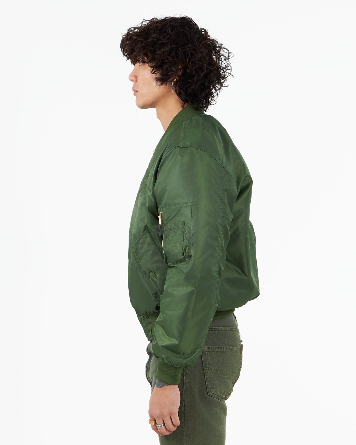 VARSITY BOMBER JACKET GREEN